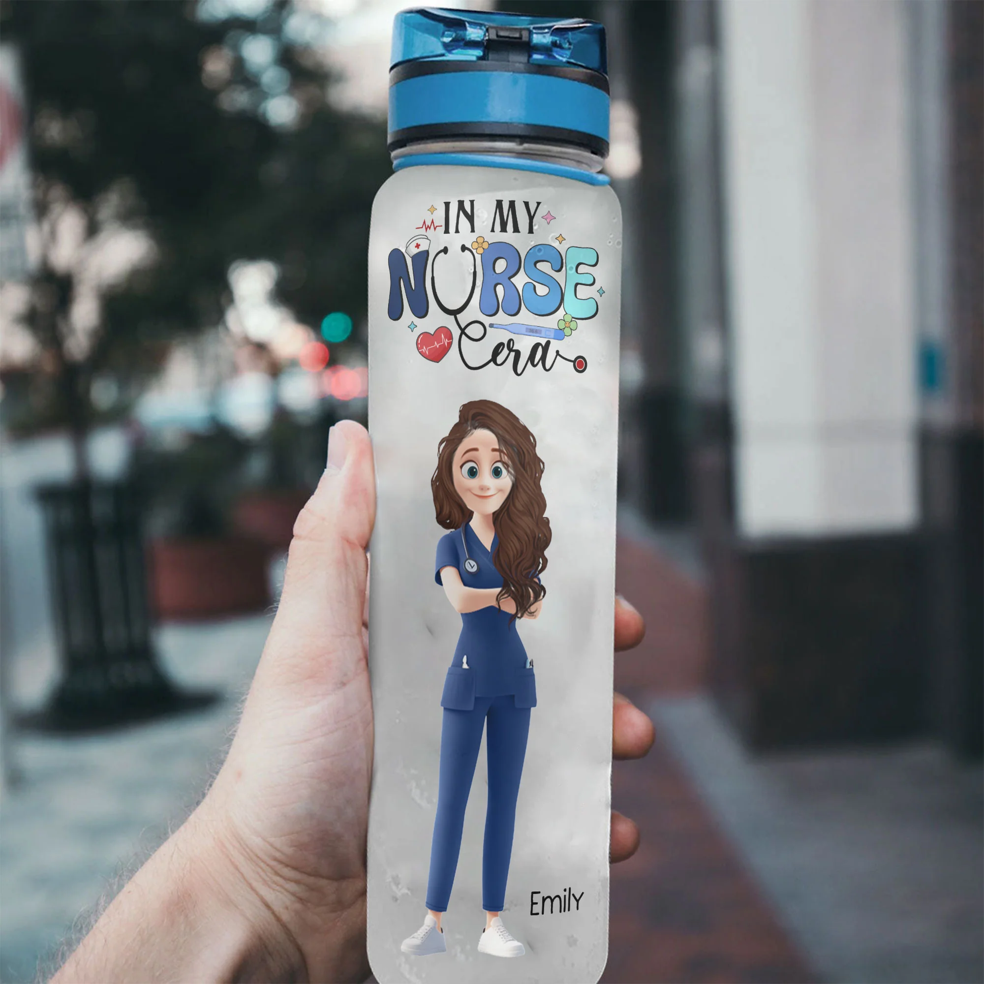 In My Nurse Era - Personalized Water Bottle With Time Marker - Image 3