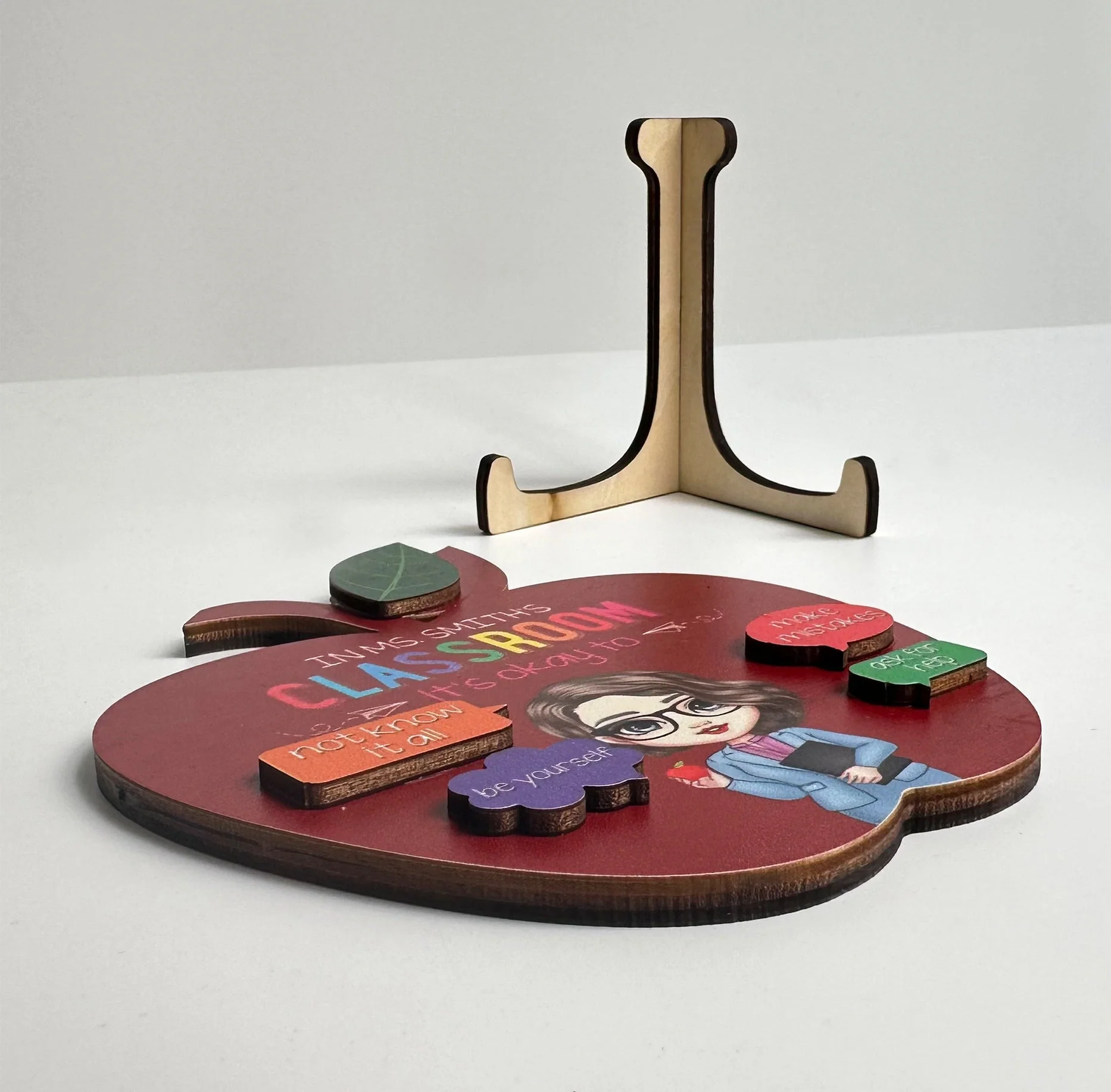 In This Classroom - Personalized 2 Layers Wooden Plaque - Image 3