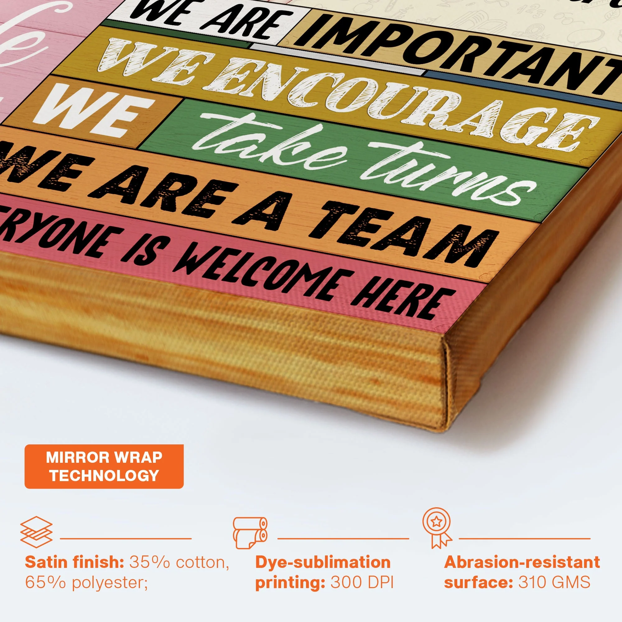 In This Classroom We're A Team - Personalized Poster/Wrapped Canvas - Image 7