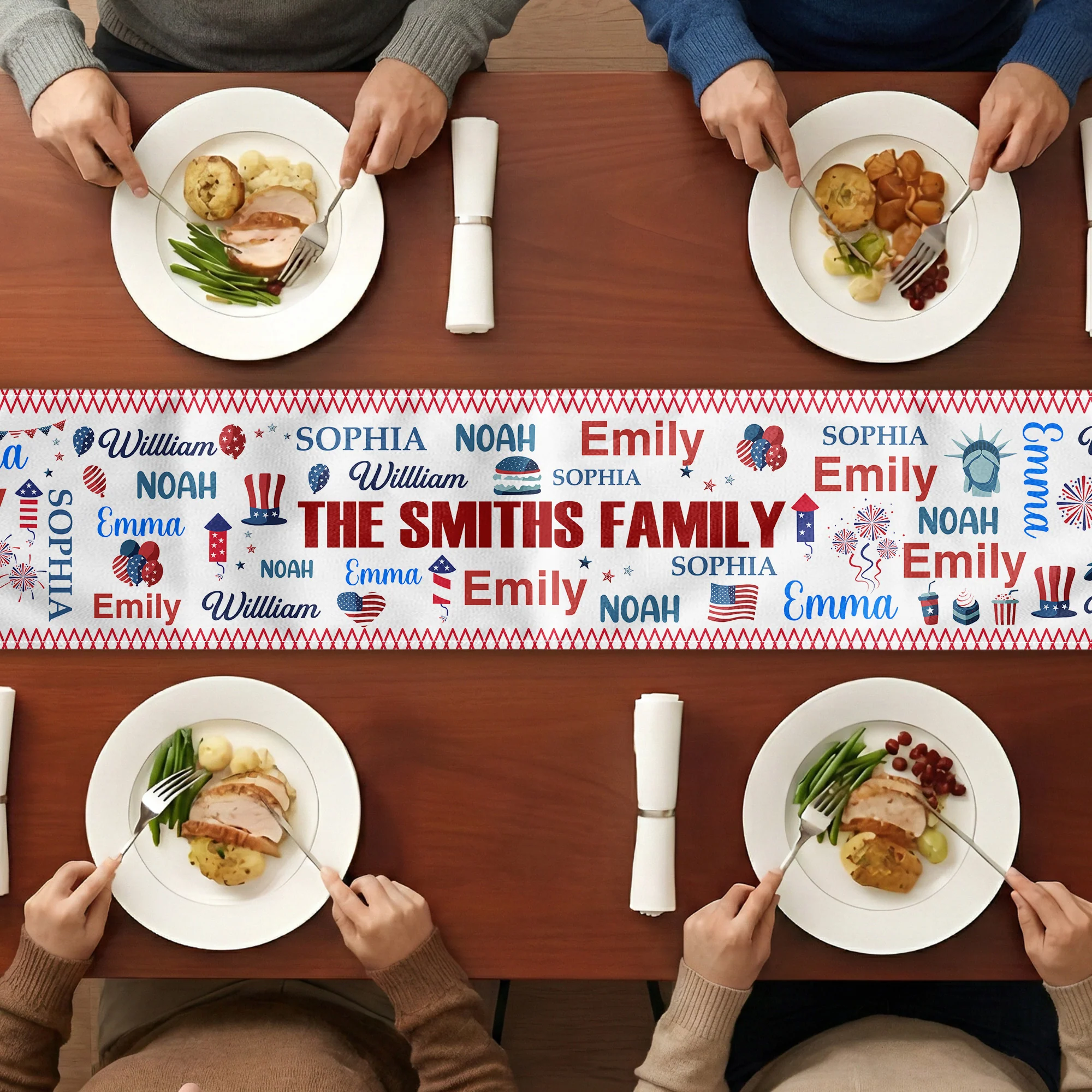Independence Day - Personalized Table Runner - Image 3