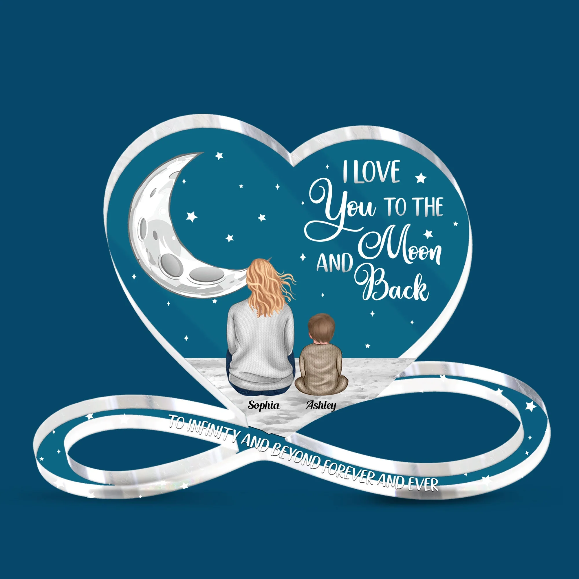 Infinity And Beyond Forever And Ever - Personalized Custom Shaped Acrylic Plaque