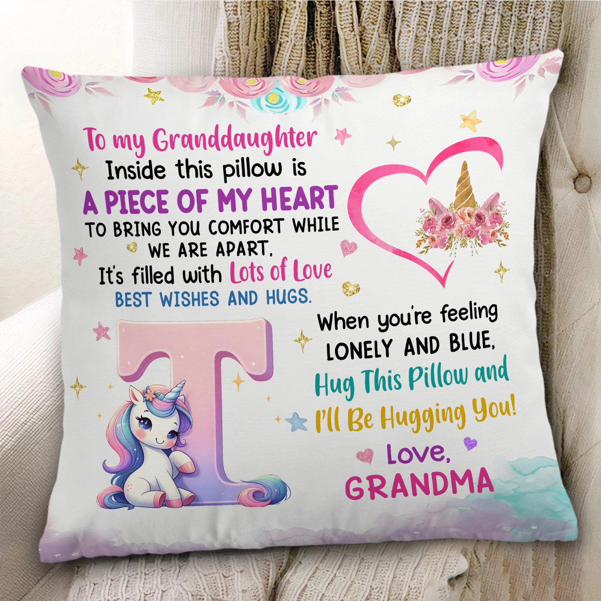 Inside This Pillow Is A Piece Of My Heart - Personalized Pillow (Insert Included) - Image 3