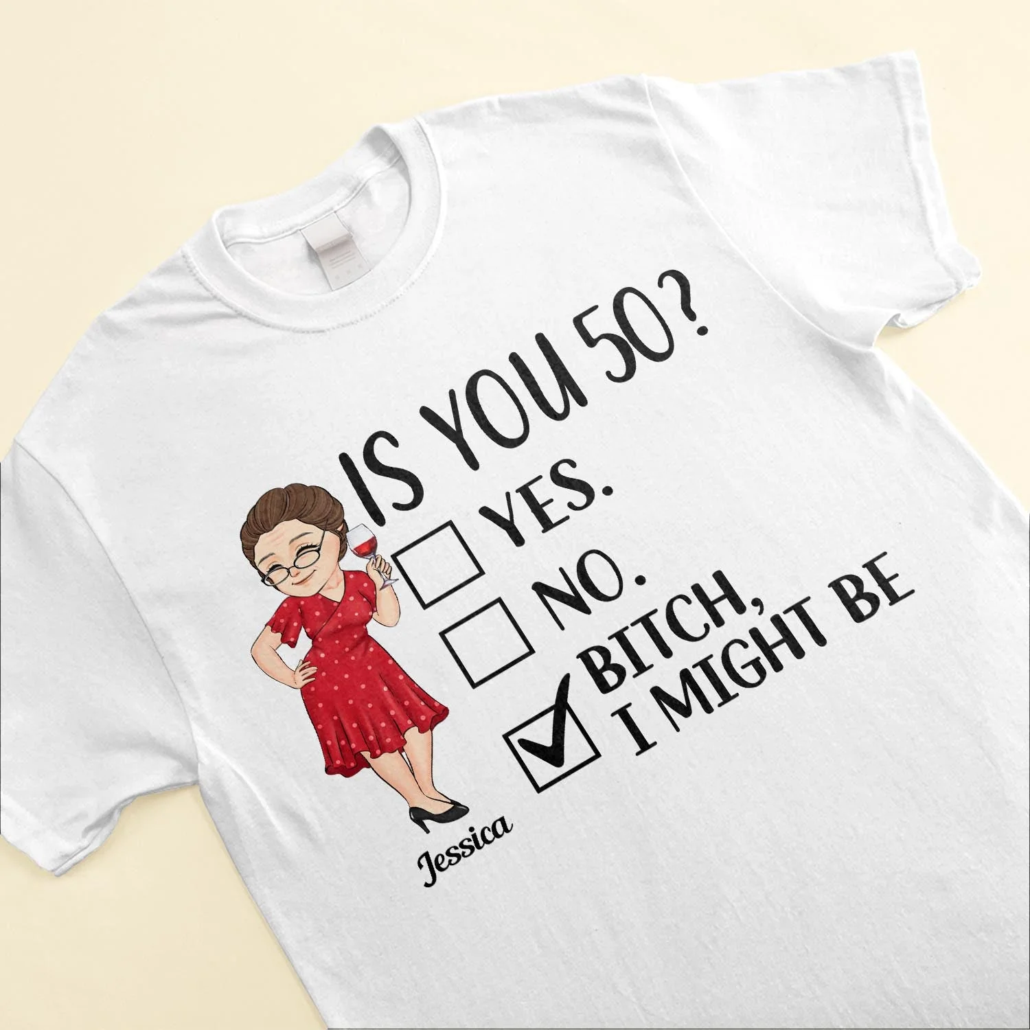 Is You 50? - Personalized Shirt - Birthday, Retirement Gift For Her, Woman, Mom, Mother, Grandma - Image 3