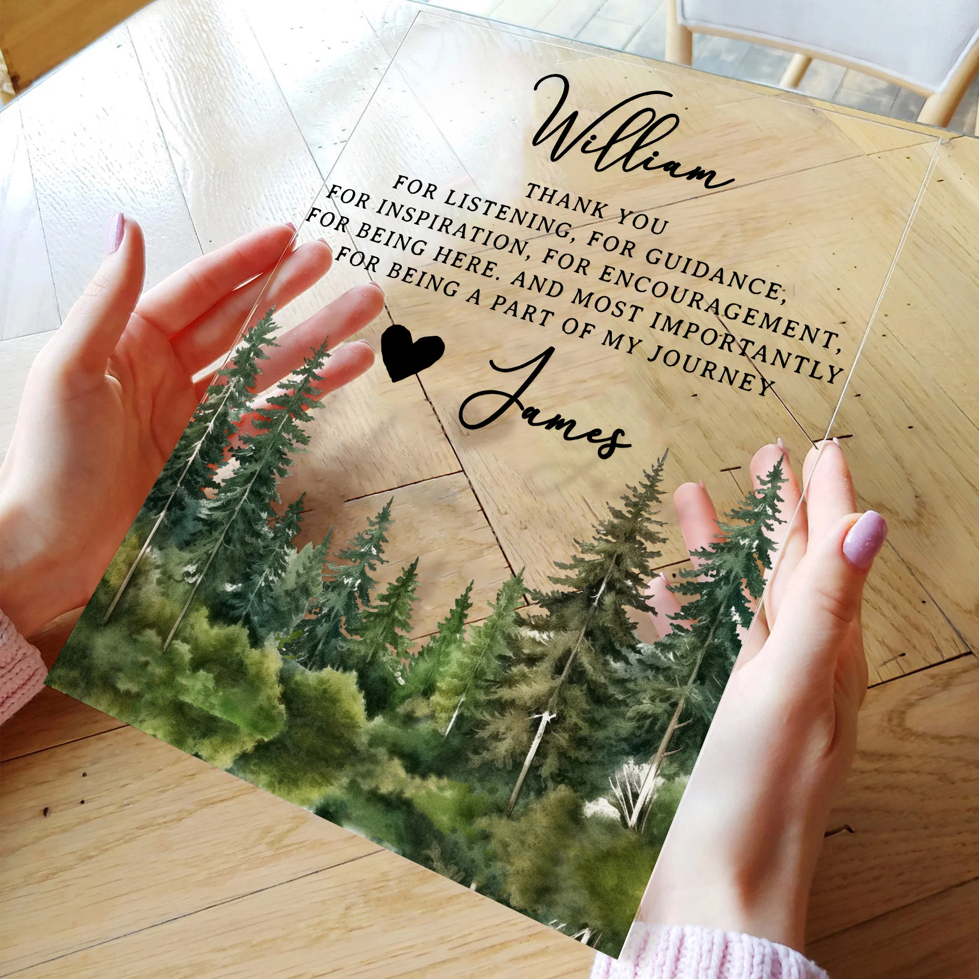 It Takes A Village Thank You Gift For Teacher Appreciation, Coworkers, Boss, Team - Personalized Acrylic Plaque - Image 3
