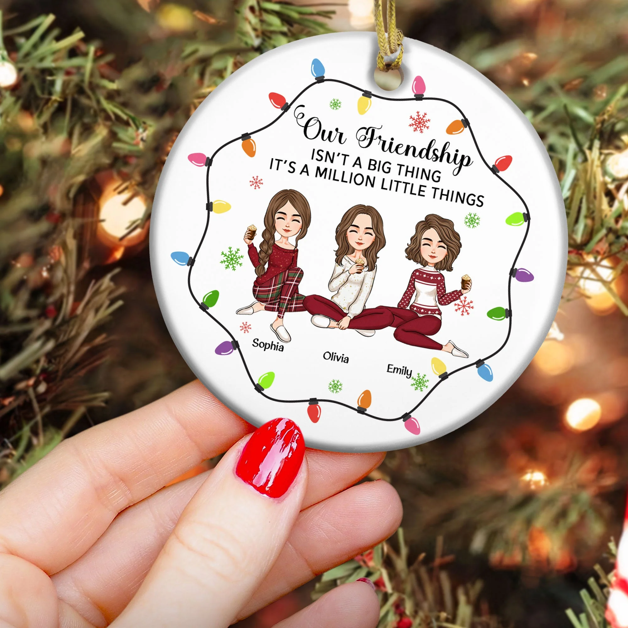It'S A Million Little Things - Personalized Ceramic Ornament - Image 3