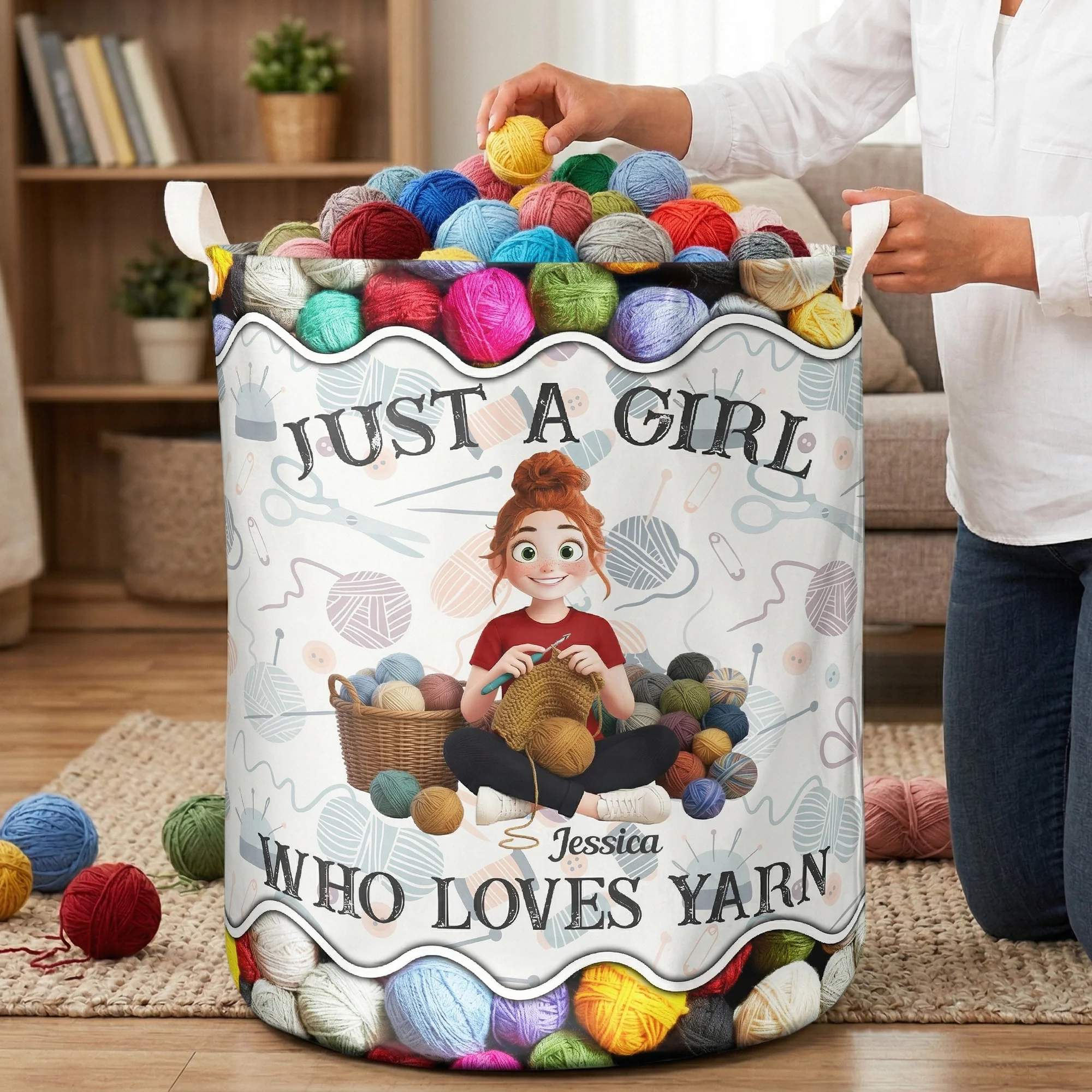 It's Not Hoarding If It's Yarn, Yarn Basket - Personalized Basket - Image 2