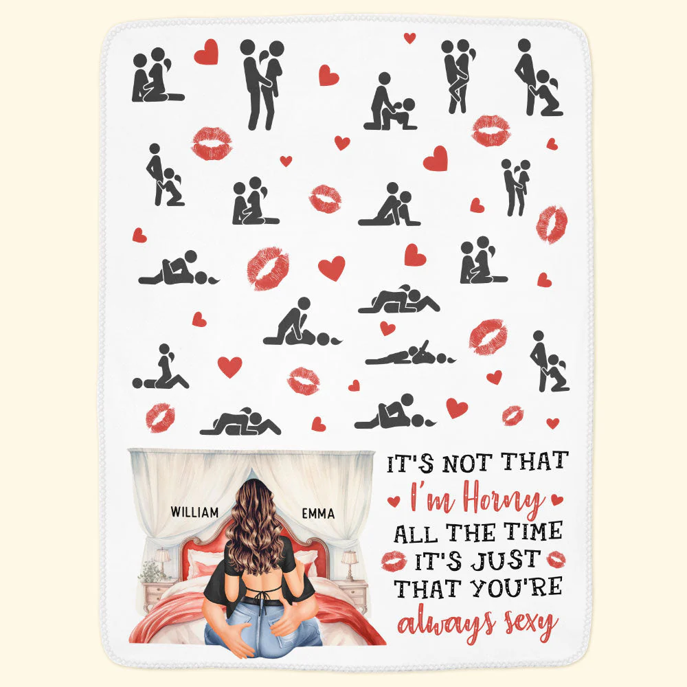 It's Not That I'm Horny All The Time Couples - Personalized Blanket - Image 3