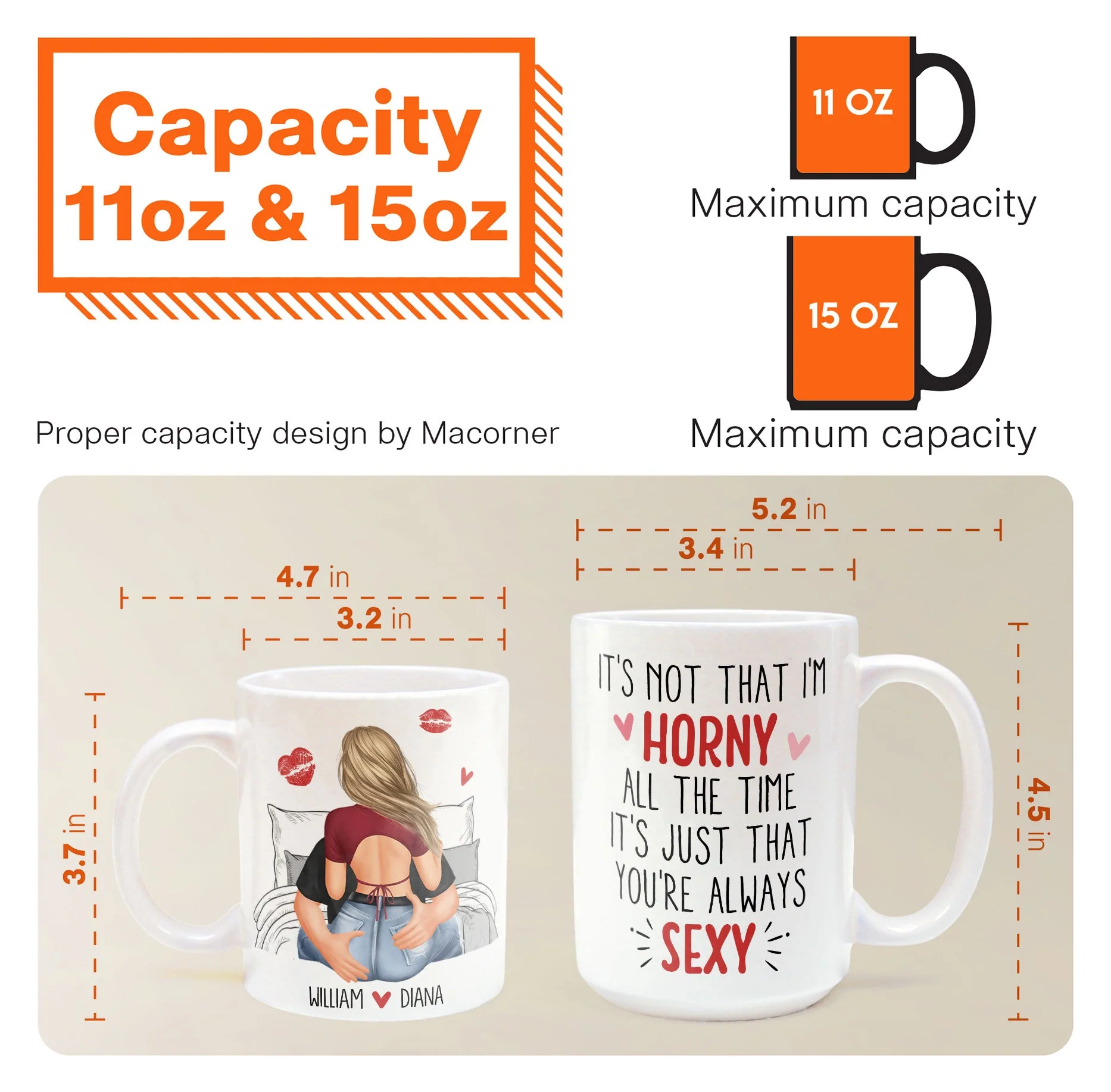 It's Not That I'm Horny All The Time - Personalized Mug - Anniversary Gifts For Her, Wife, Girlfriend - Image 9