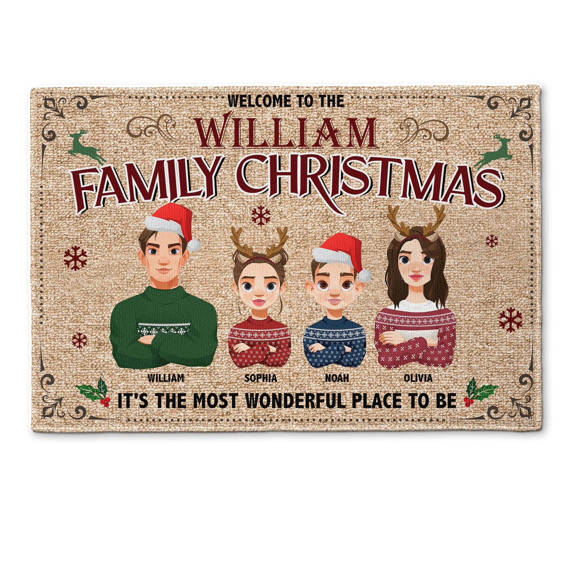 It'S The Most Wonderful Place To Be - Personalized Doormat - Image 4