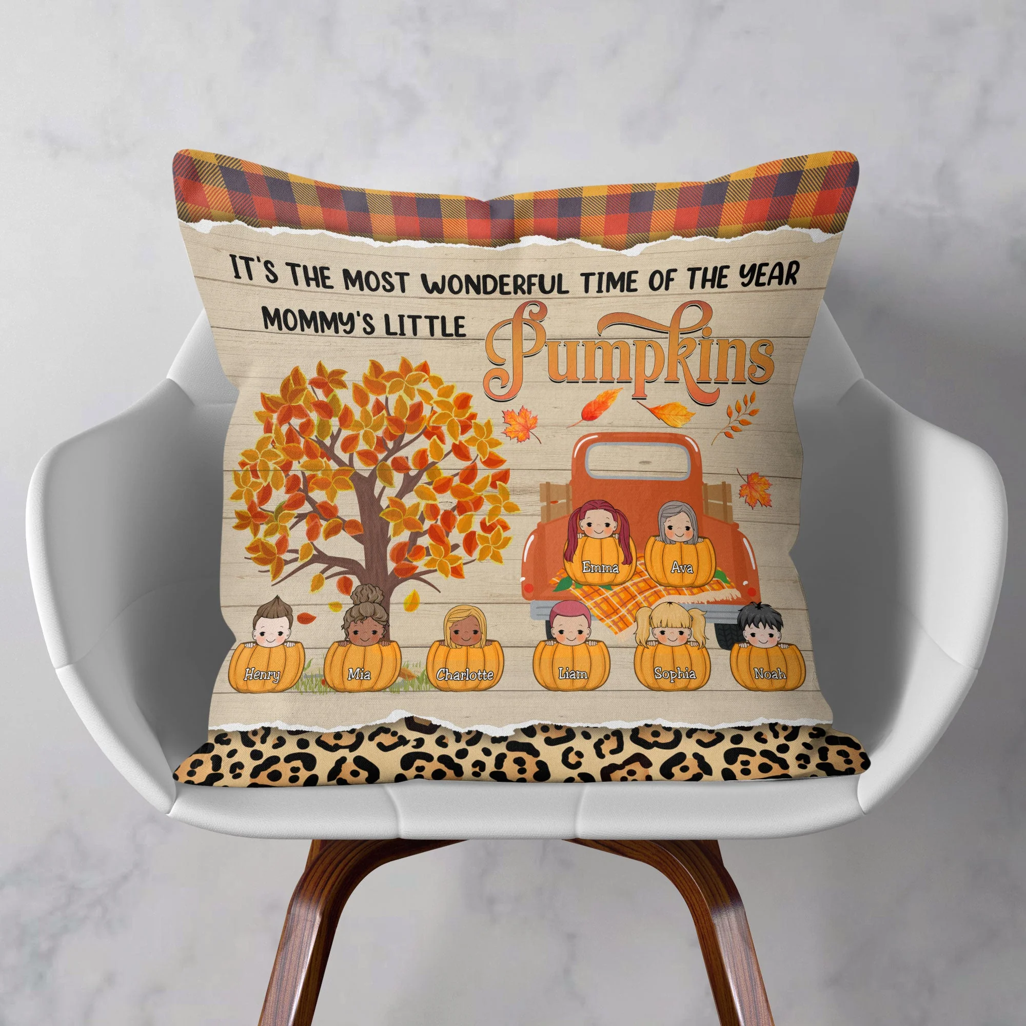 It's The Most Wonderful Time Of The Year - Personalized Pillow (Insert Included) - Fall Season, Home Decor Gift For Family, Mother, Kids - Image 2