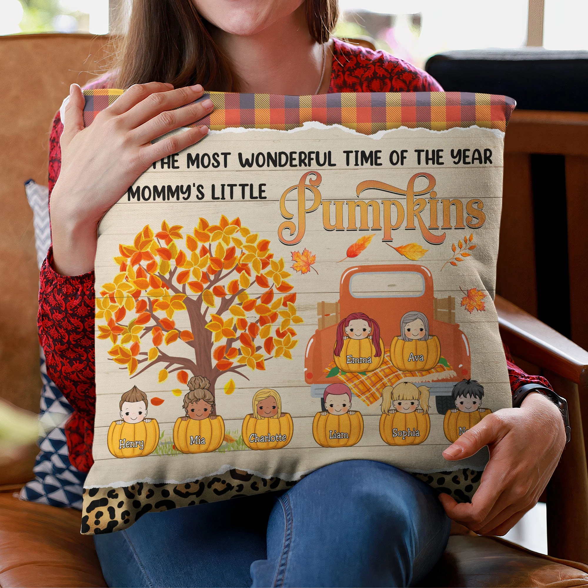 It's The Most Wonderful Time Of The Year - Personalized Pillow (Insert Included) - Fall Season, Home Decor Gift For Family, Mother, Kids - Image 3