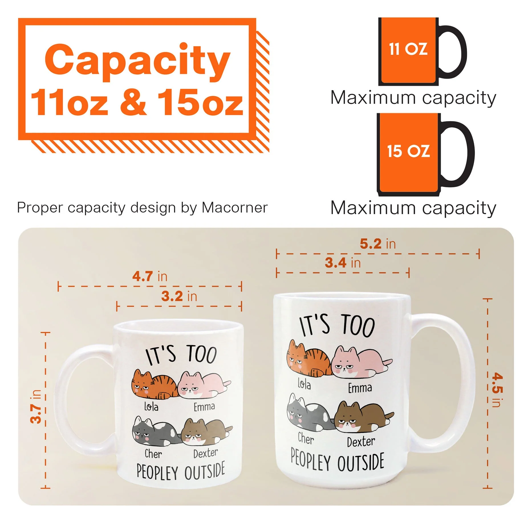 It's Too Peopley Outside - Personalized Mug - Image 2
