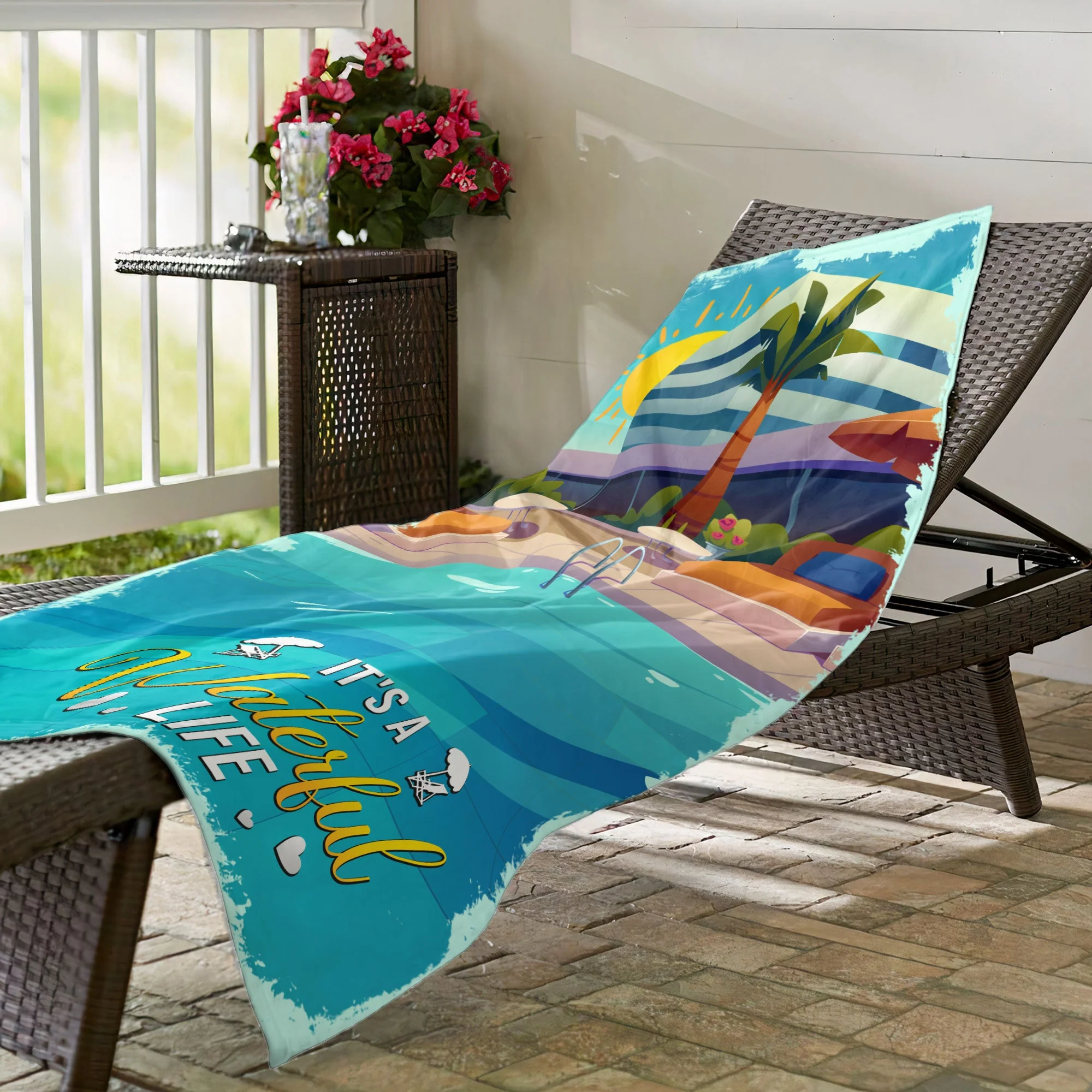 It's Waterful Life - Personalized Beach Towel - Image 4