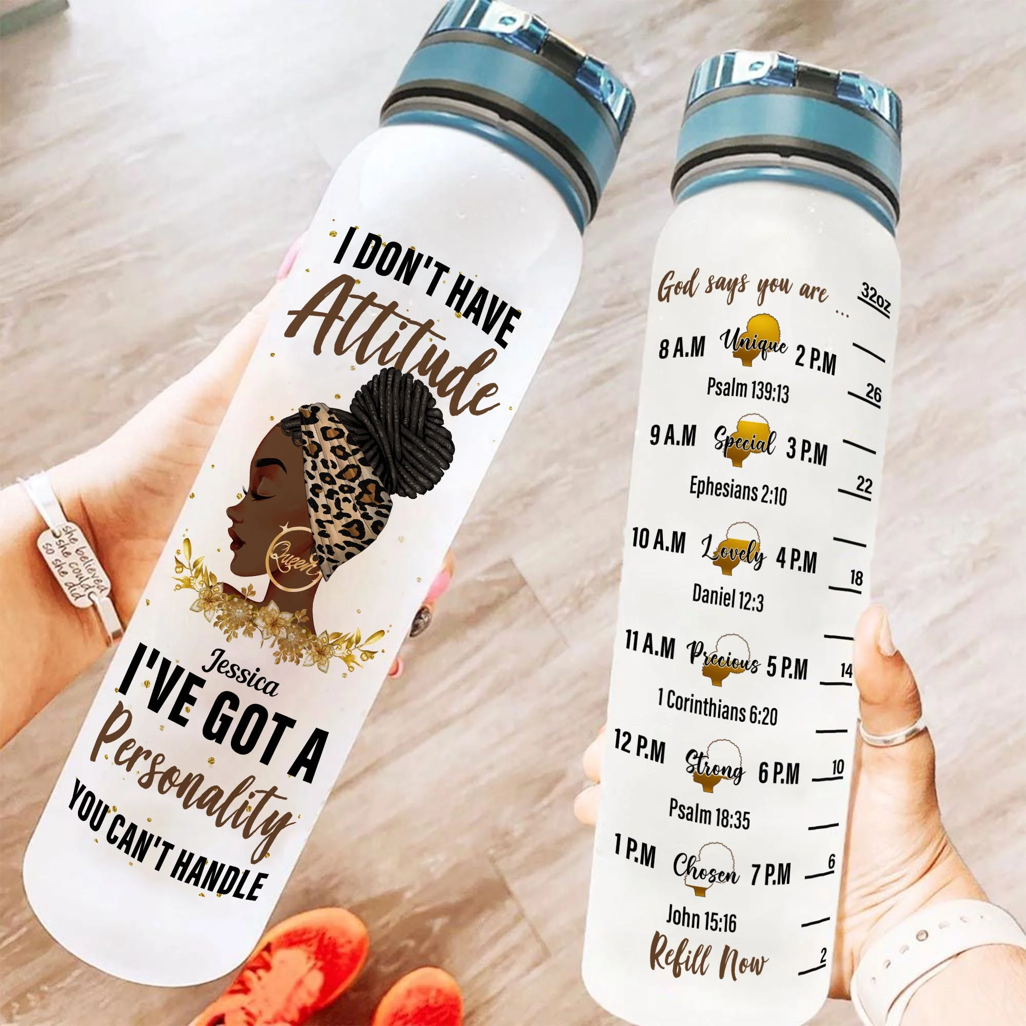 I've Got A Personality You Can't Handle - Personalized Water Tracker Bottle - Image 2