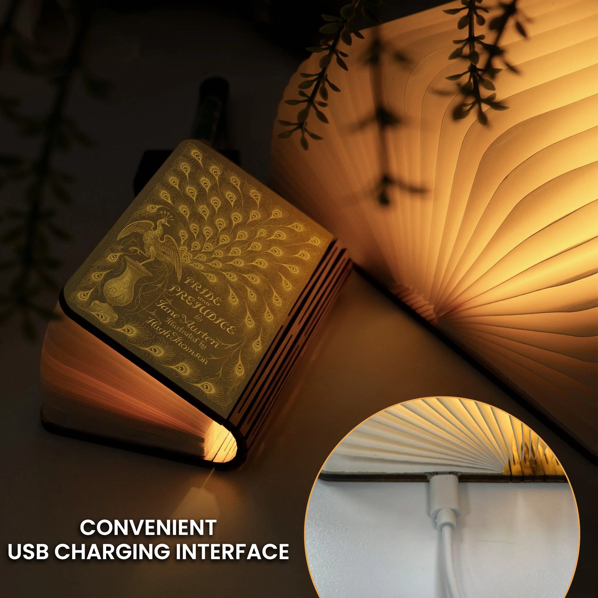 Jane Austen Old Book Cover - Personalized Book Lamp - Image 7