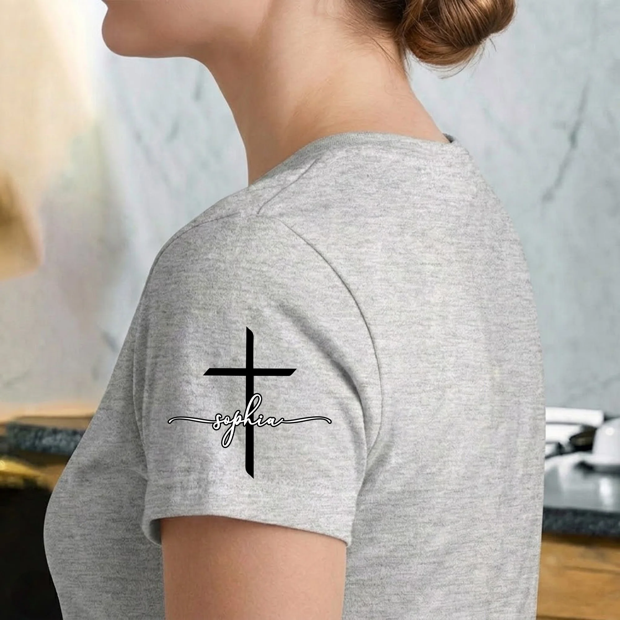 Jesus Saves USA Patriotic Faith Red White Blue - Personalized Shirt - Image 2