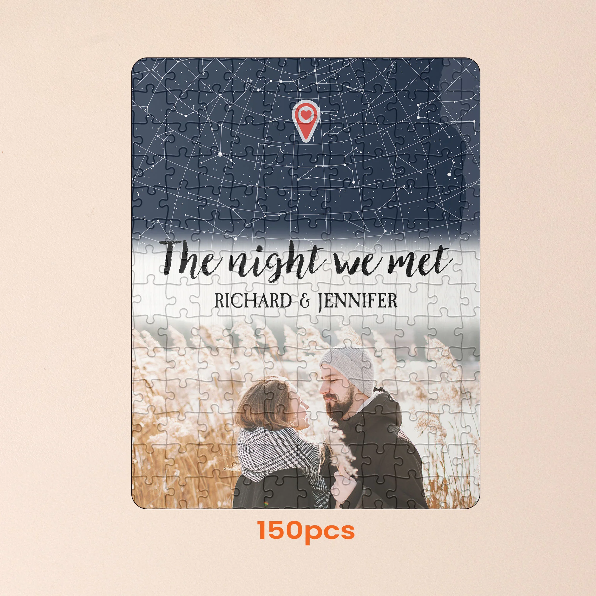 Jigsaw Puzzle Custom Star Map The Night We Met - Personalized Photo Jigsaw Puzzle - Image 4