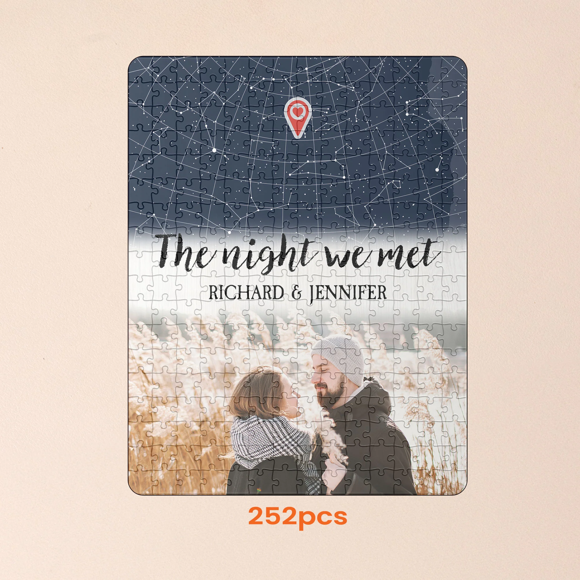 Jigsaw Puzzle Custom Star Map The Night We Met - Personalized Photo Jigsaw Puzzle - Image 5