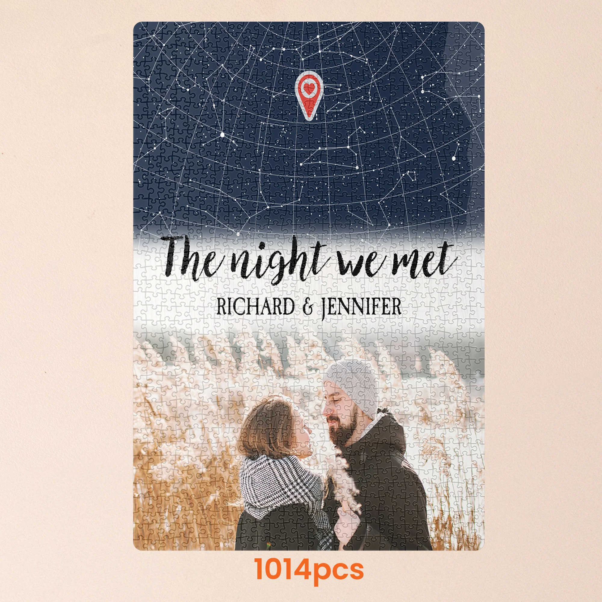 Jigsaw Puzzle Custom Star Map The Night We Met - Personalized Photo Jigsaw Puzzle - Image 6