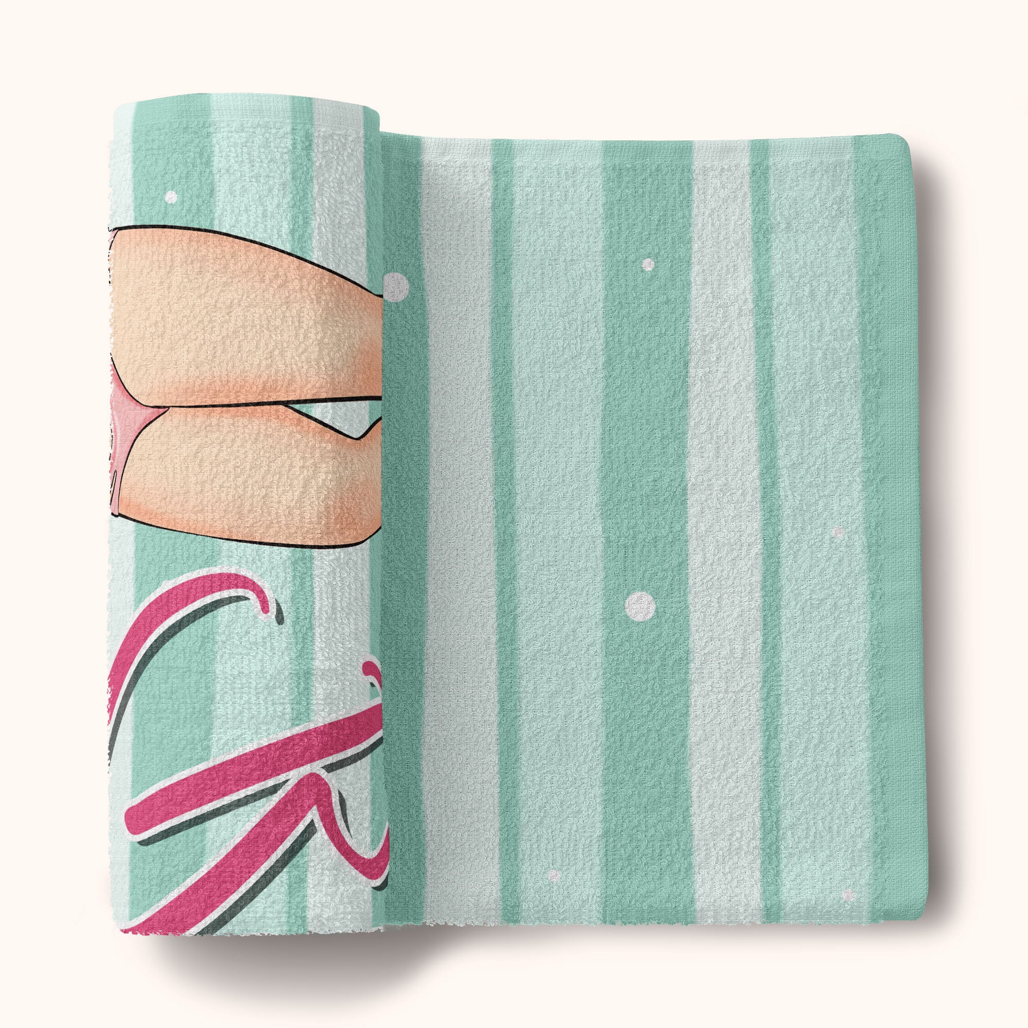 Just A Beachy Kinda Girl - Personalized Beach Towel - Image 6
