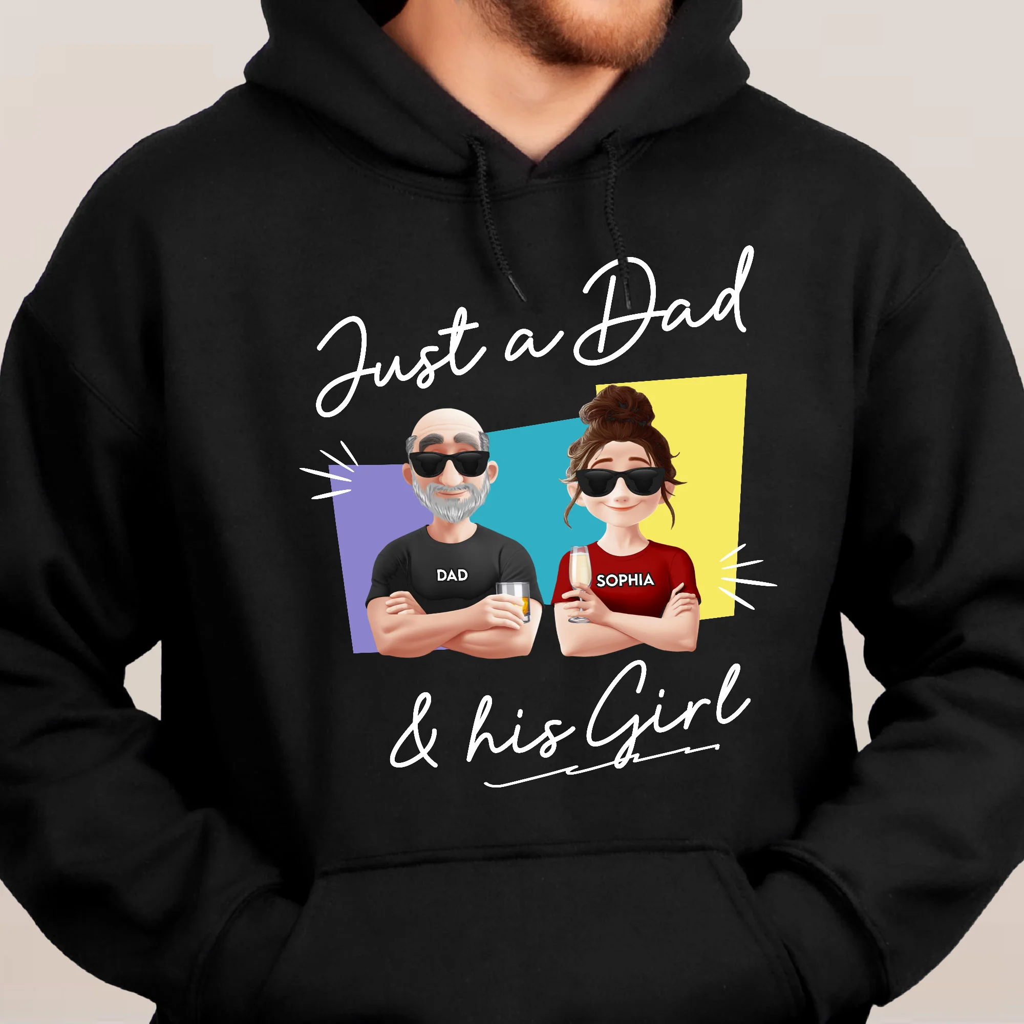 Just A Dad And His Girl - Personalized Shirt - Gift For Dad - Image 6