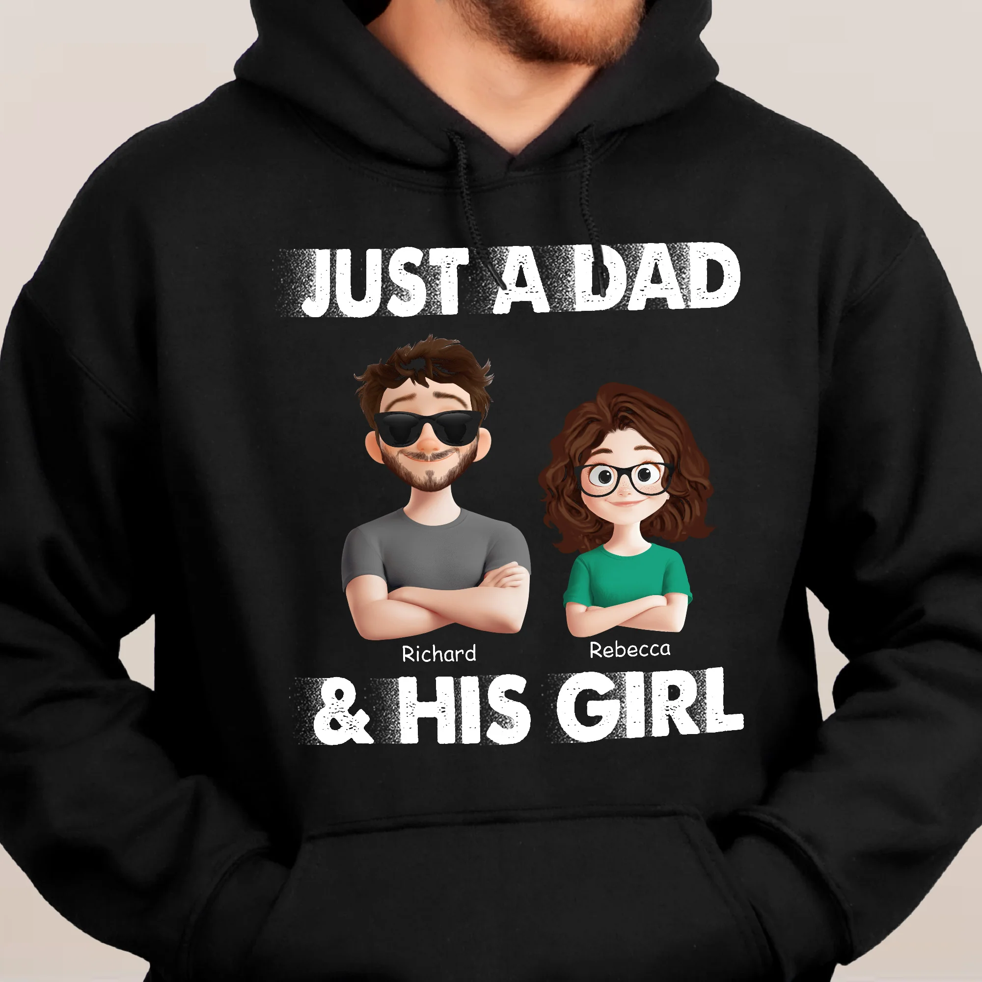 Just A Dad And His Kids - Personalized Shirt - Image 7