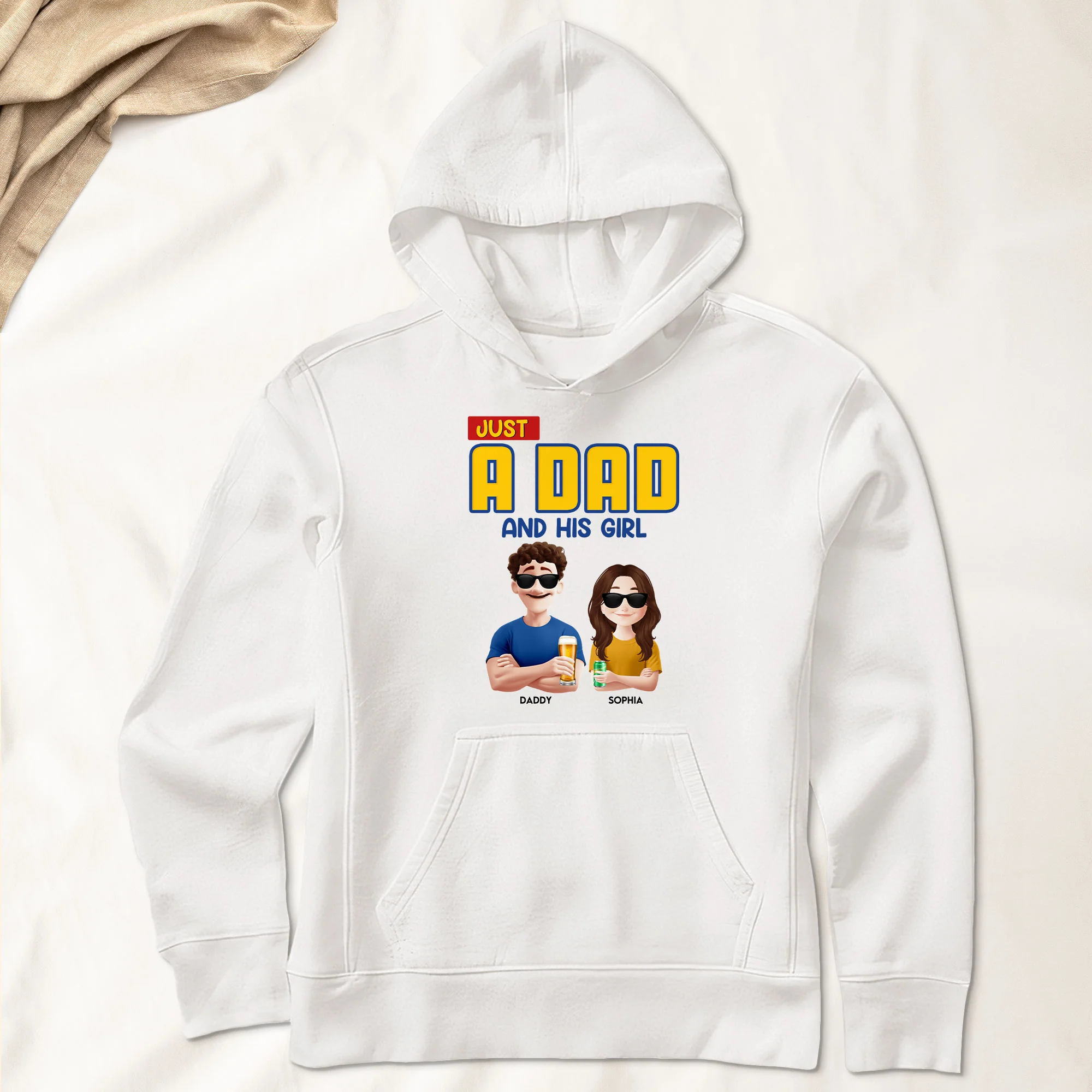 Just A Dad & His Girl - Personalized Shirt - Image 4