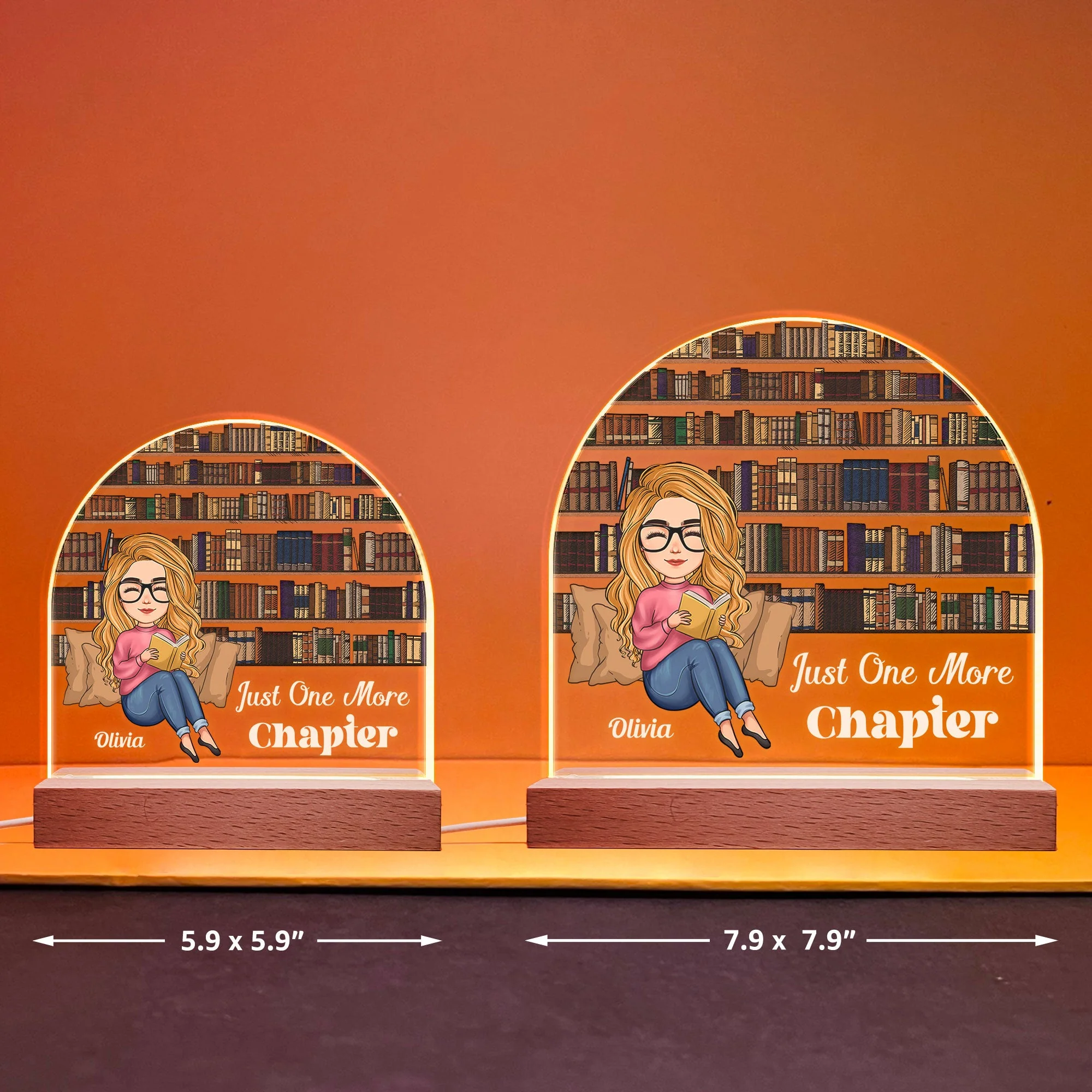 Just A Girl Who Loves Books - Personalized LED Light - Image 6