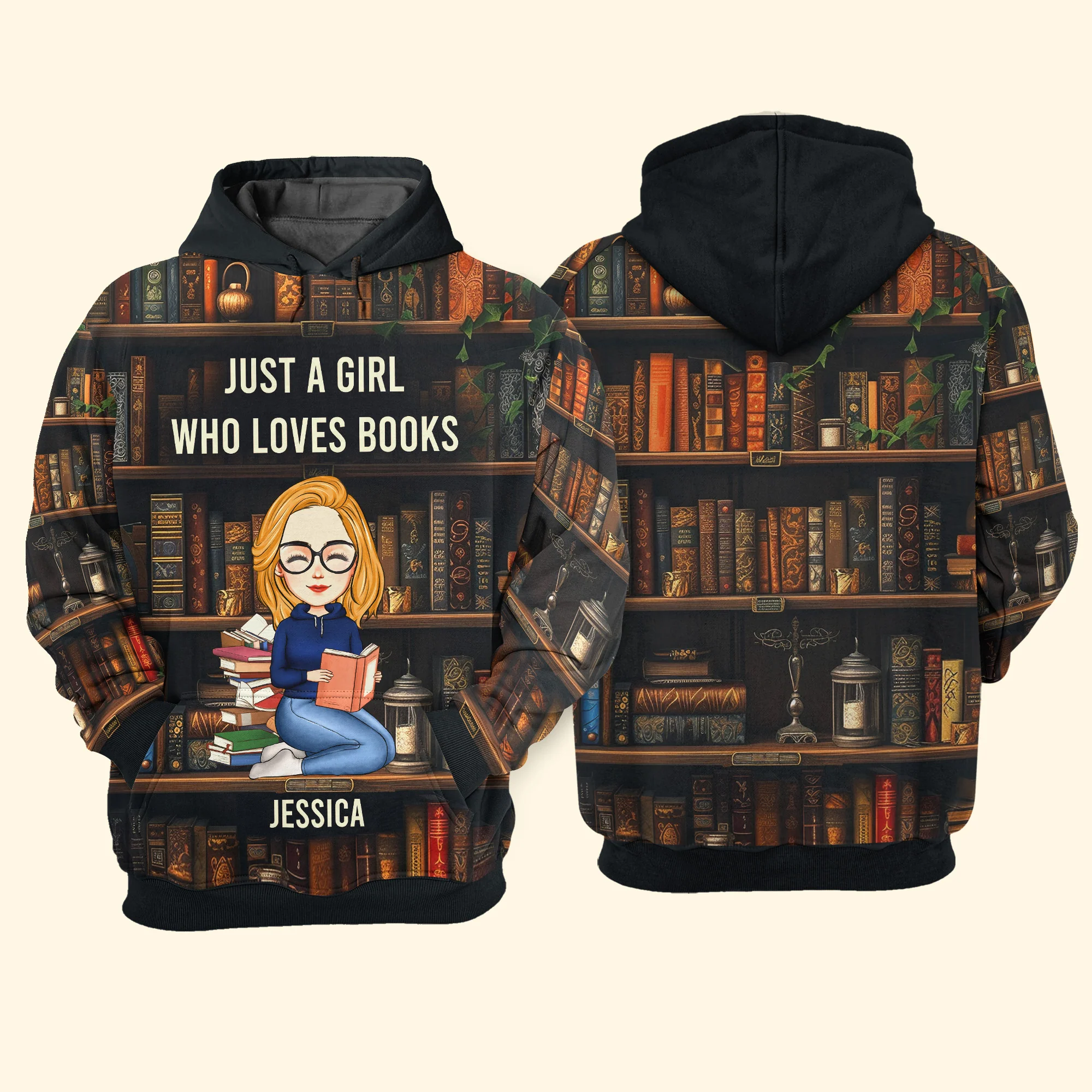 Just A Girl Who Loves Books - Personalized 3D Shirt - Image 3