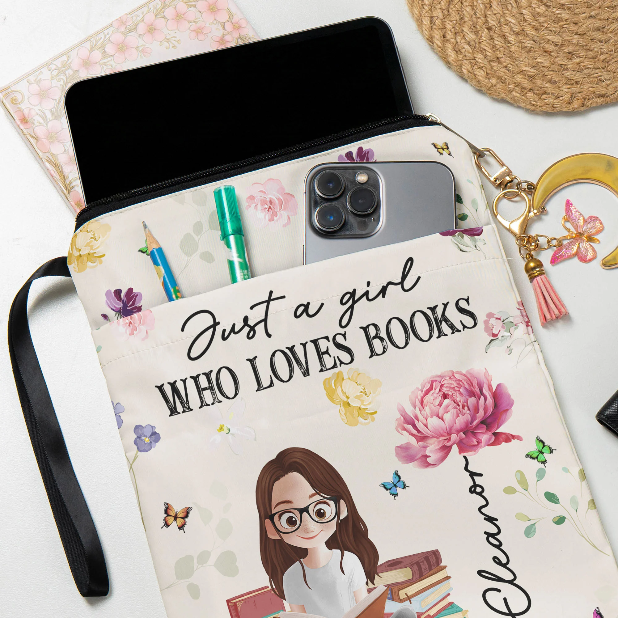 Just A Girl Who Loves Books - Personalized Book Sleeve - Image 4