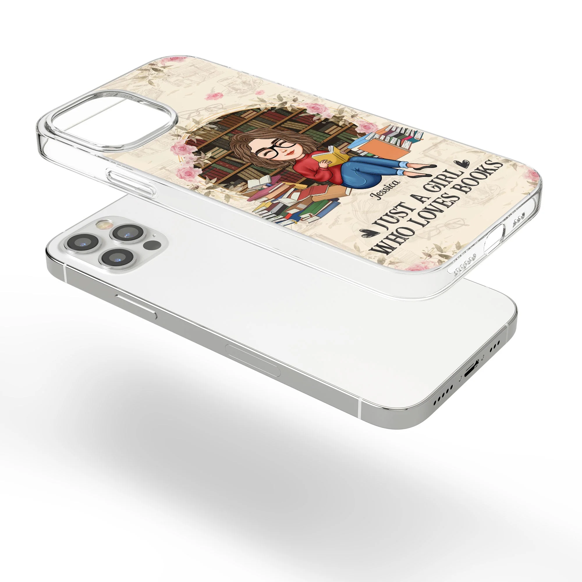 Just A Girl Who Loves Books - Personalized Clear Phone Case - Image 6