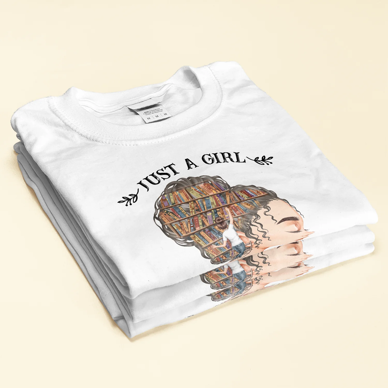 Just A Girl Who Loves Books - Personalized Shirt - Image 2