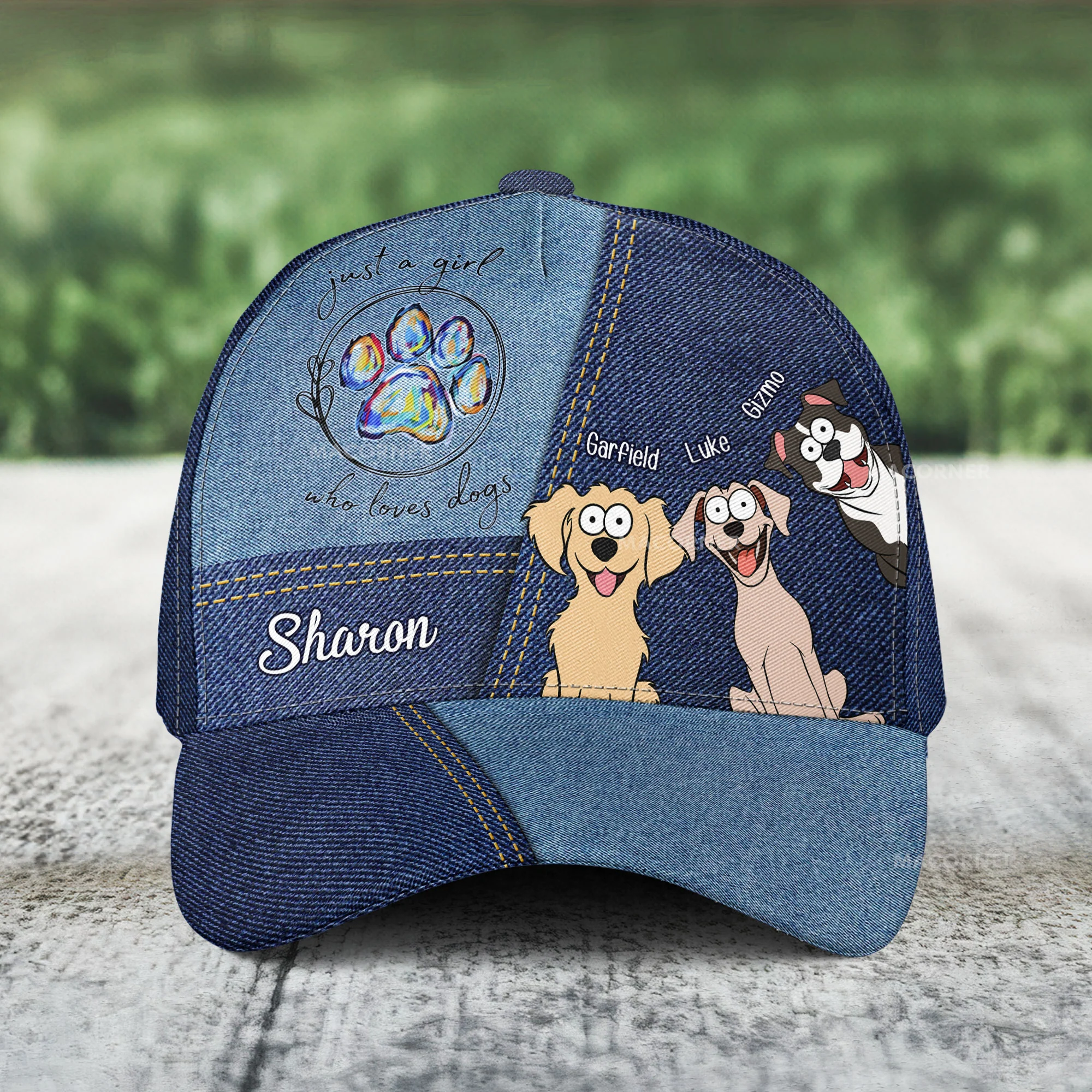 Just A Girl Who Loves Dogs - Personalized Classic Cap - Image 4