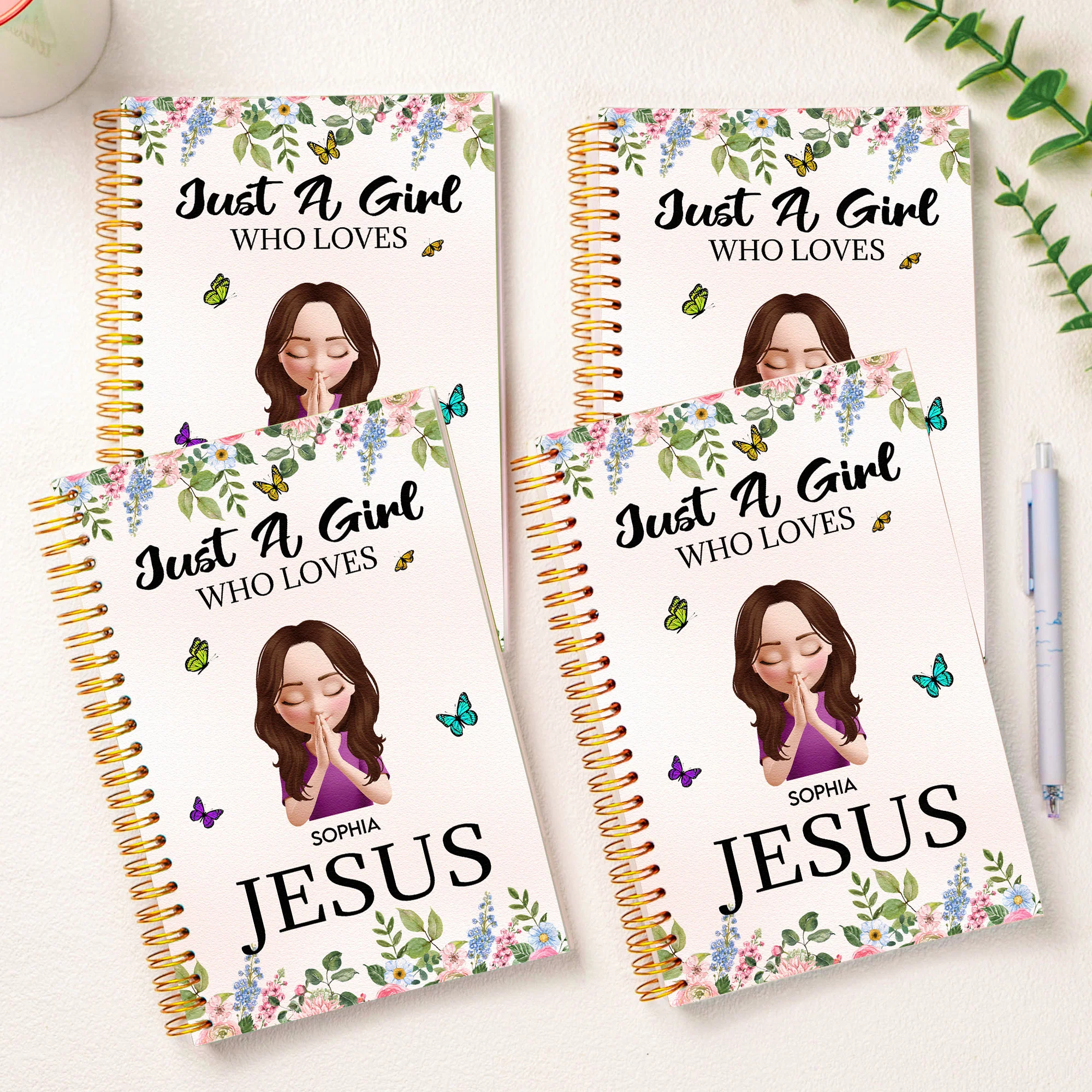 Just A Girl Who Loves Jesus Christian Gift - Personalized Prayer Journal - Image 3