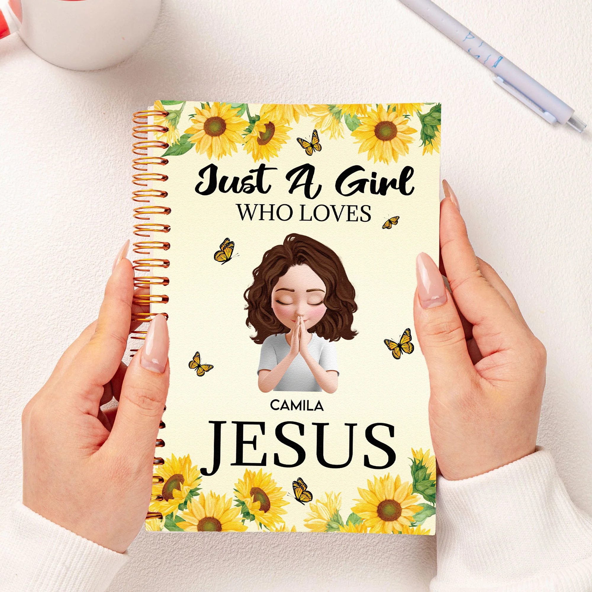 Just A Girl Who Loves Jesus Christian Gift - Personalized Prayer Journal - Image 4