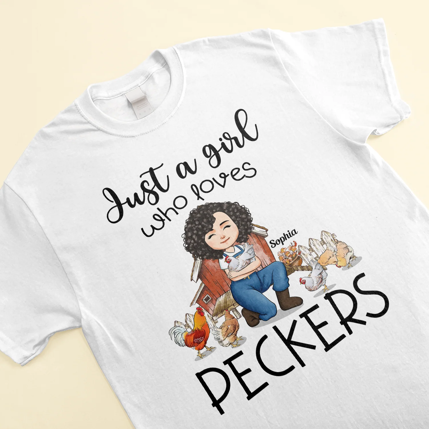 Just A Girl Who Loves Peckers - Personalized Shirt - Image 3