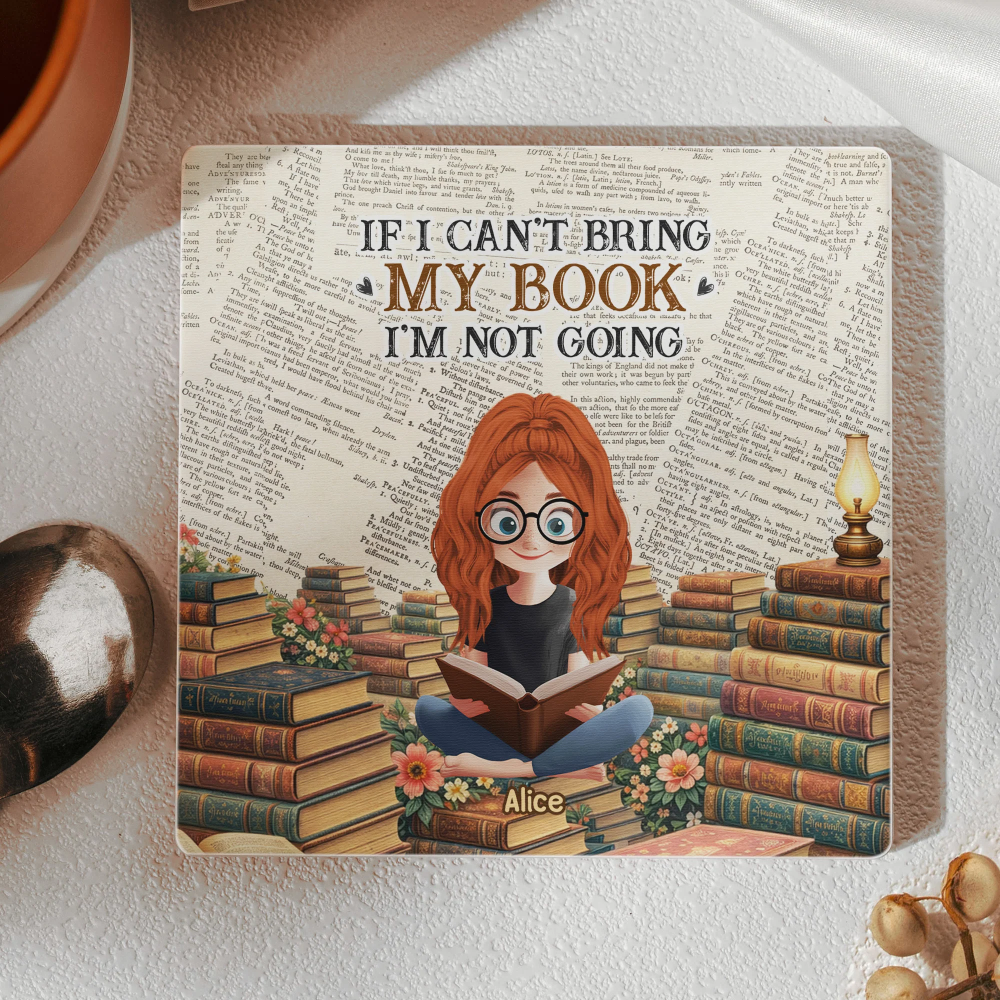Just A Girl Who Loves Reading Books - For Book Lovers Club - Personalized Coaster - Image 3