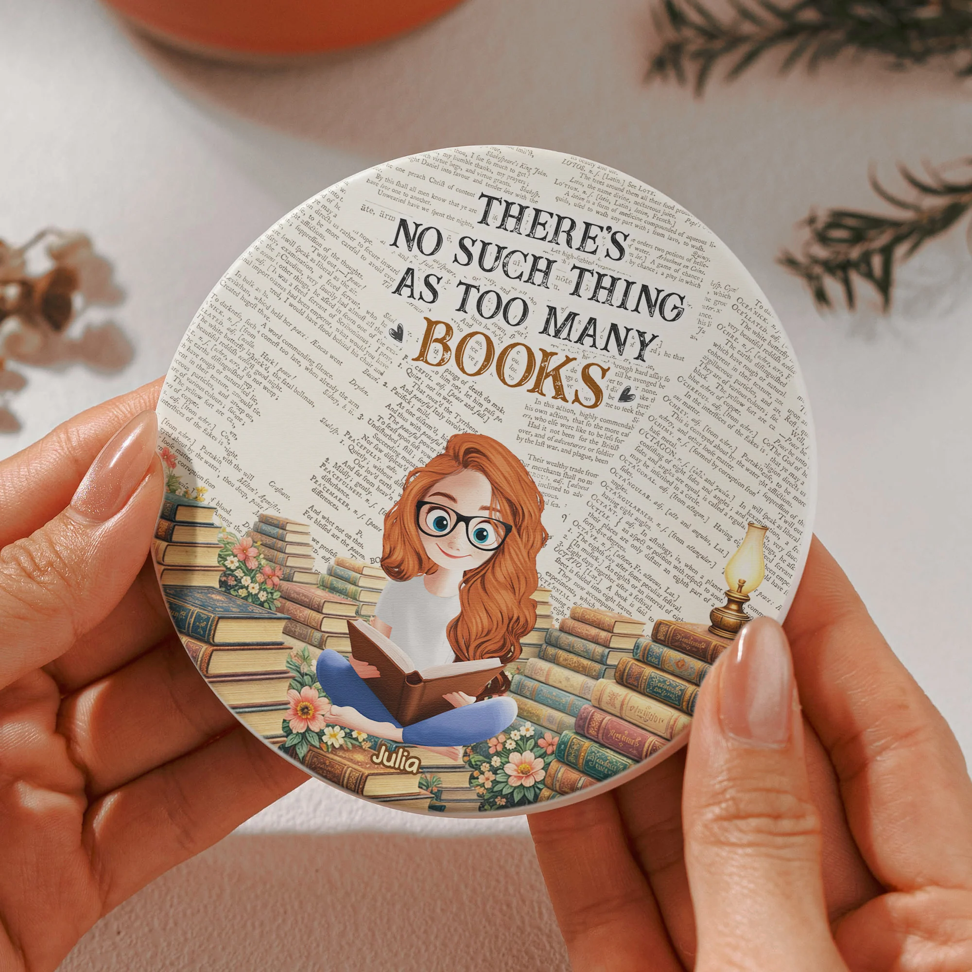 Just A Girl Who Loves Reading Books - For Book Lovers Club - Personalized Coaster - Image 6