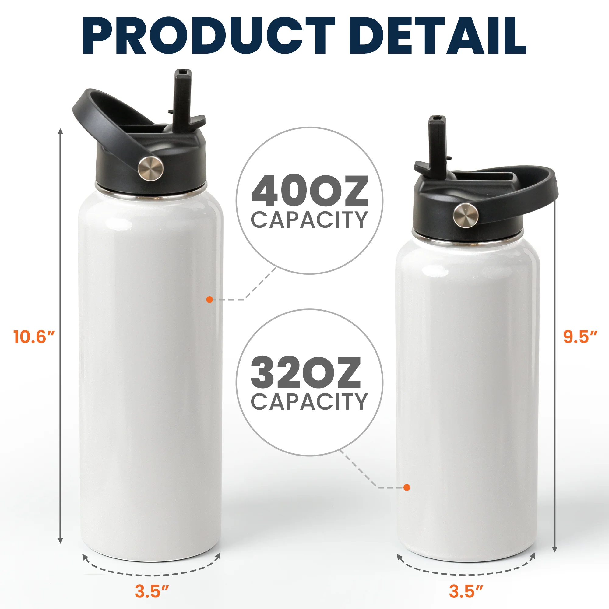 Just A Girl With Goals - Personalized Stainless Steel Water Bottle - Image 5