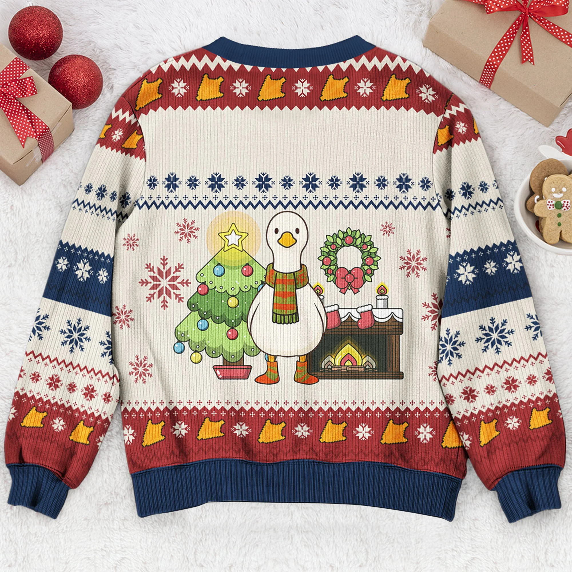 Just A Jolly Goose - Personalized Ugly Sweater - Image 5