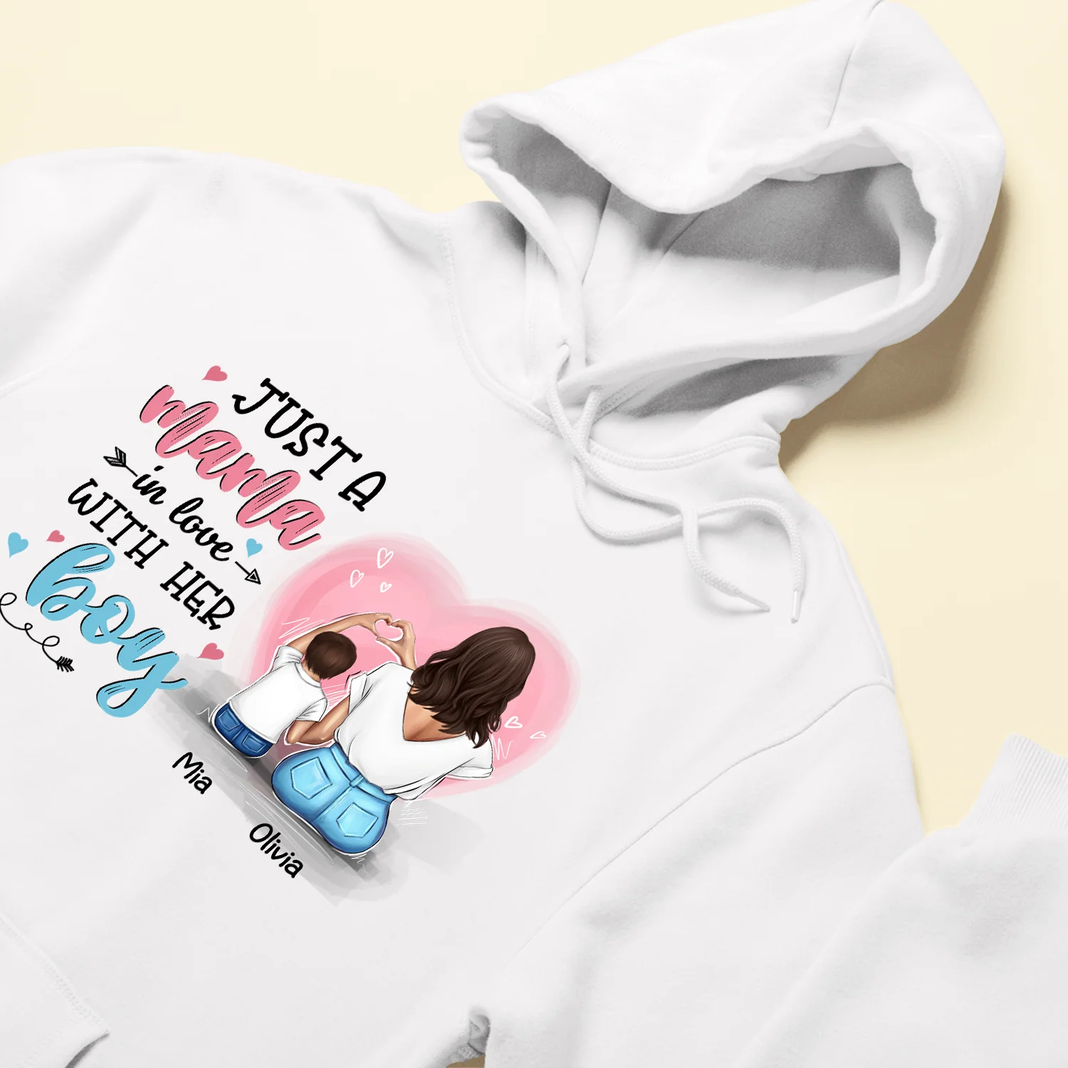 Just A Mama In Love With Her Boy, Girl - Personalized Shirt - Birthday, Mother's DayGift For Mom, Mother, Mama - Image 6