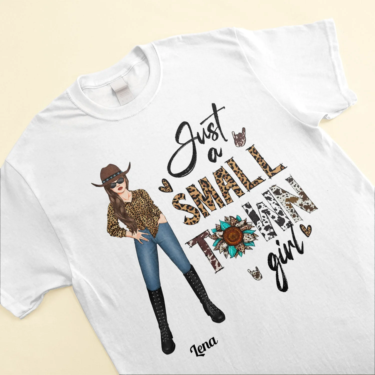 Just A Small Town Girl - Personalized Shirt - Birthday Gift For Country Girl, Cowgirl - Image 3