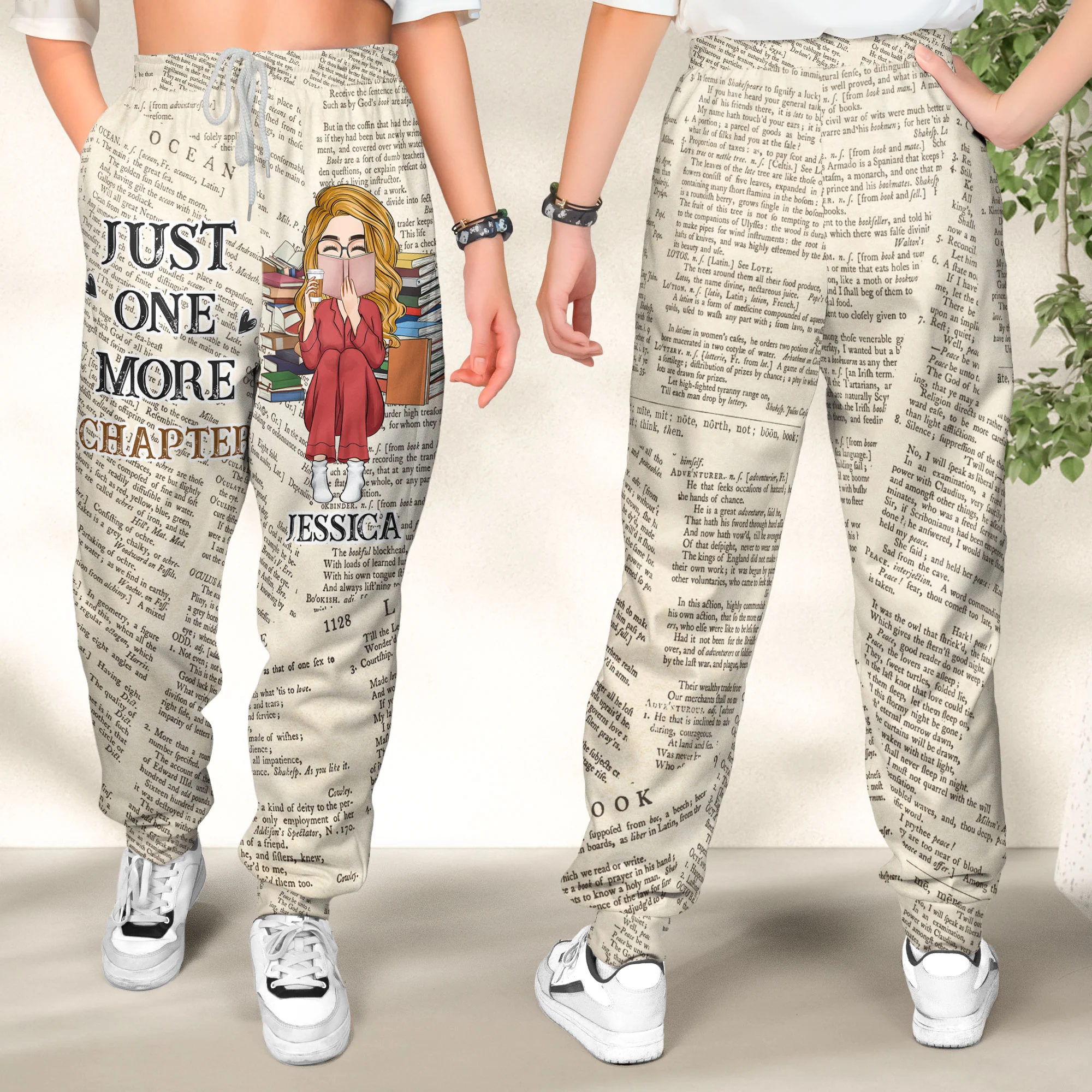 Just One More Chapter - Personalized Sweatpants - Image 2