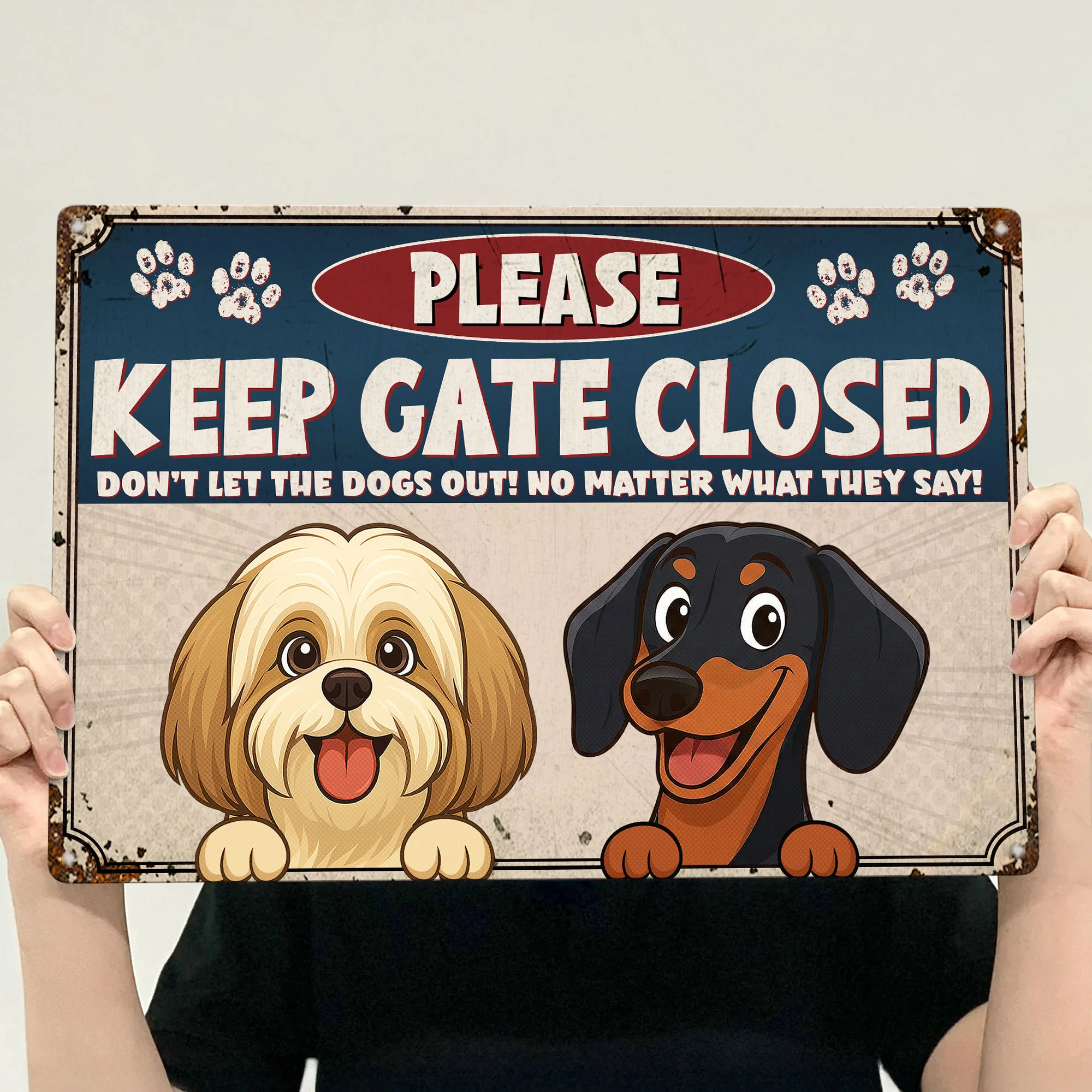 Keep Gate Closed - Personalized Metal Sign - Image 2