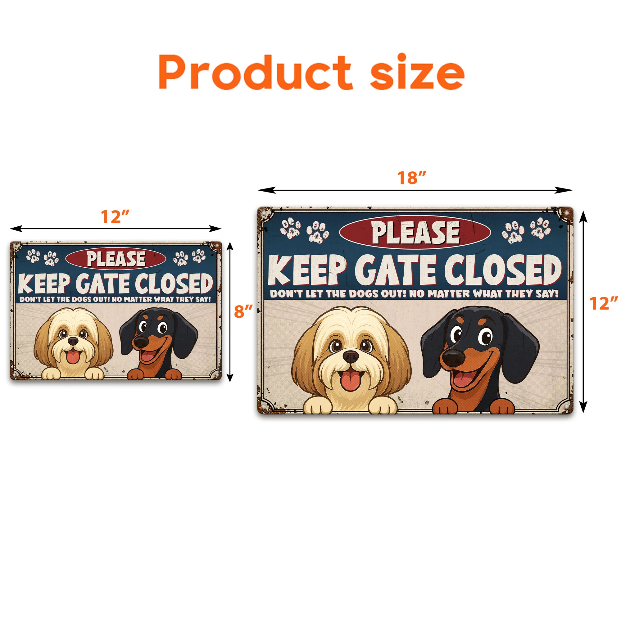 Keep Gate Closed - Personalized Metal Sign - Image 4