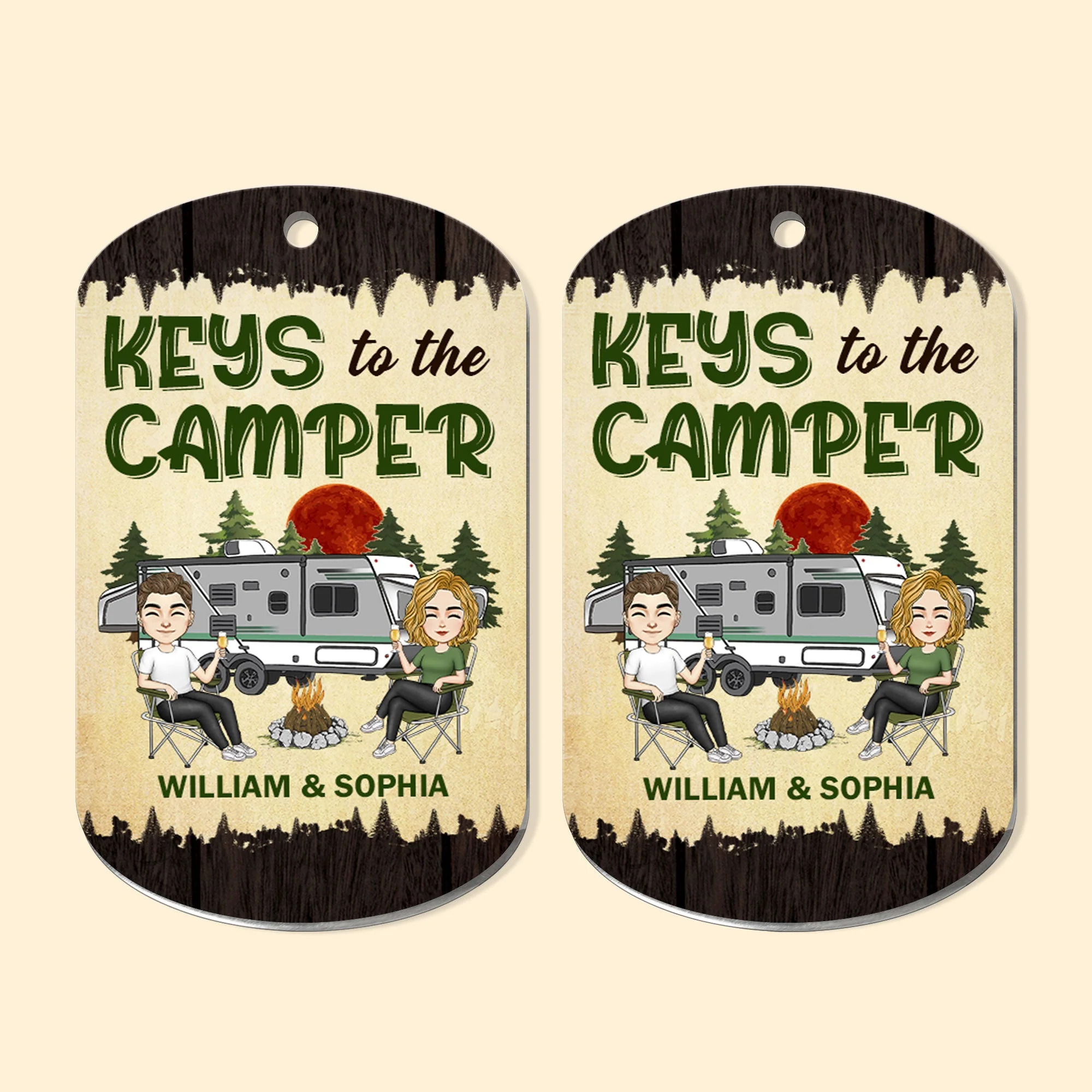 Keys To The Camper New Version - Personalized Keychain - Image 5