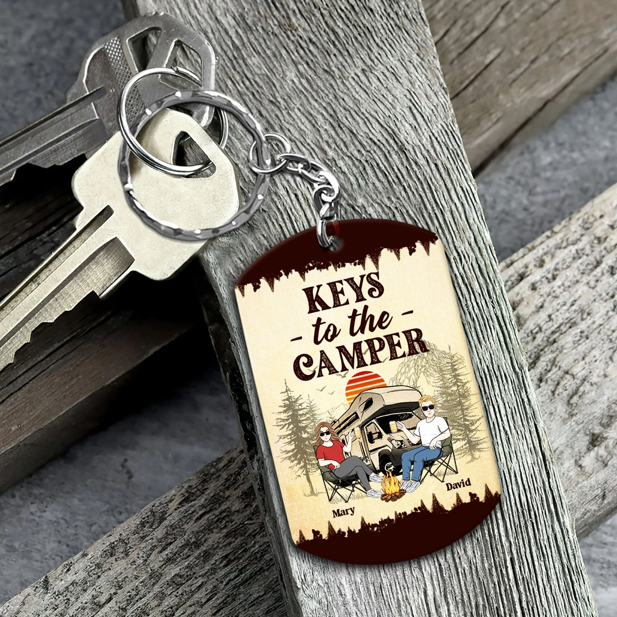 Keys To The Camper - Personalized Keychain - Image 3