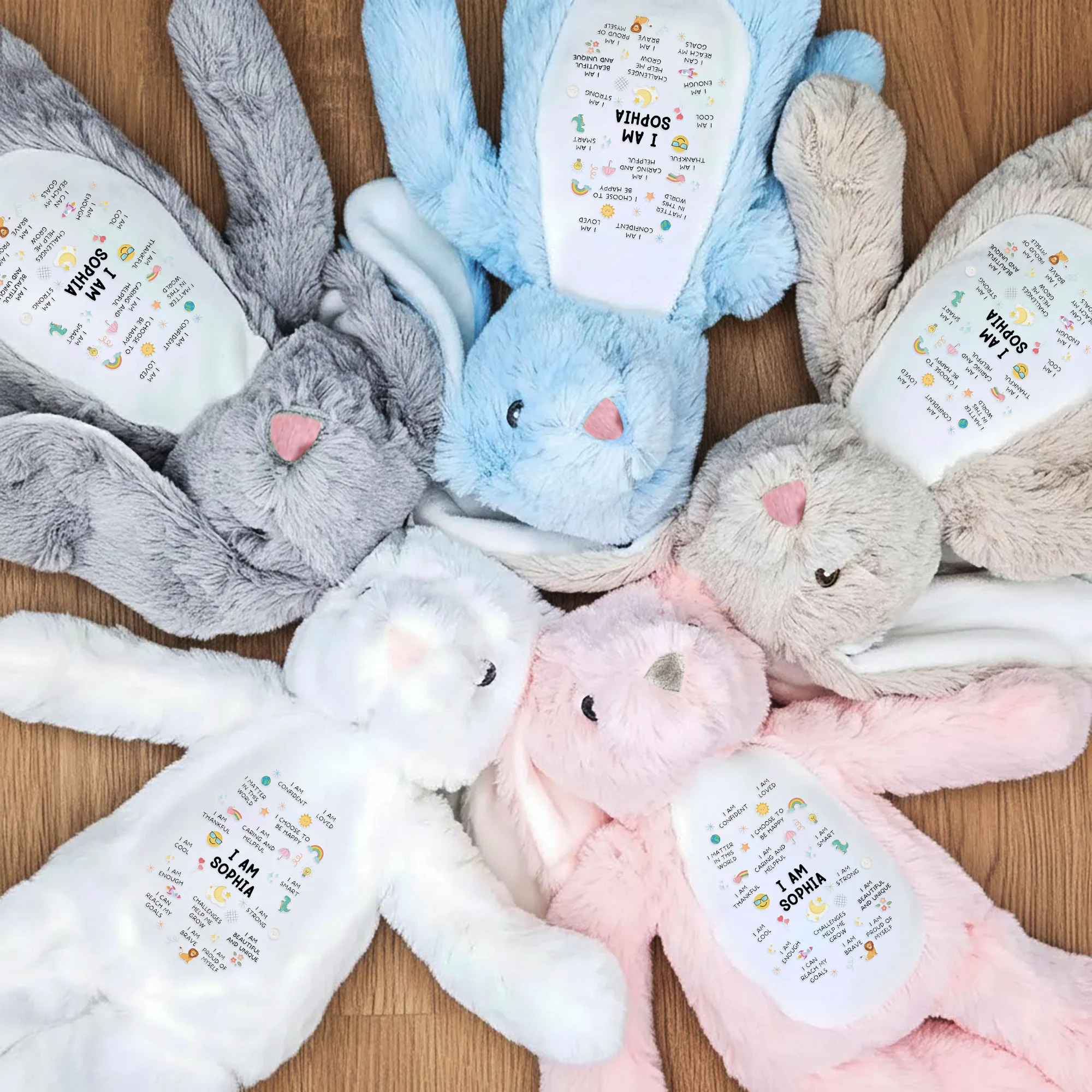 Kid Affirmation - Personalized Bunny Plush - Image 3