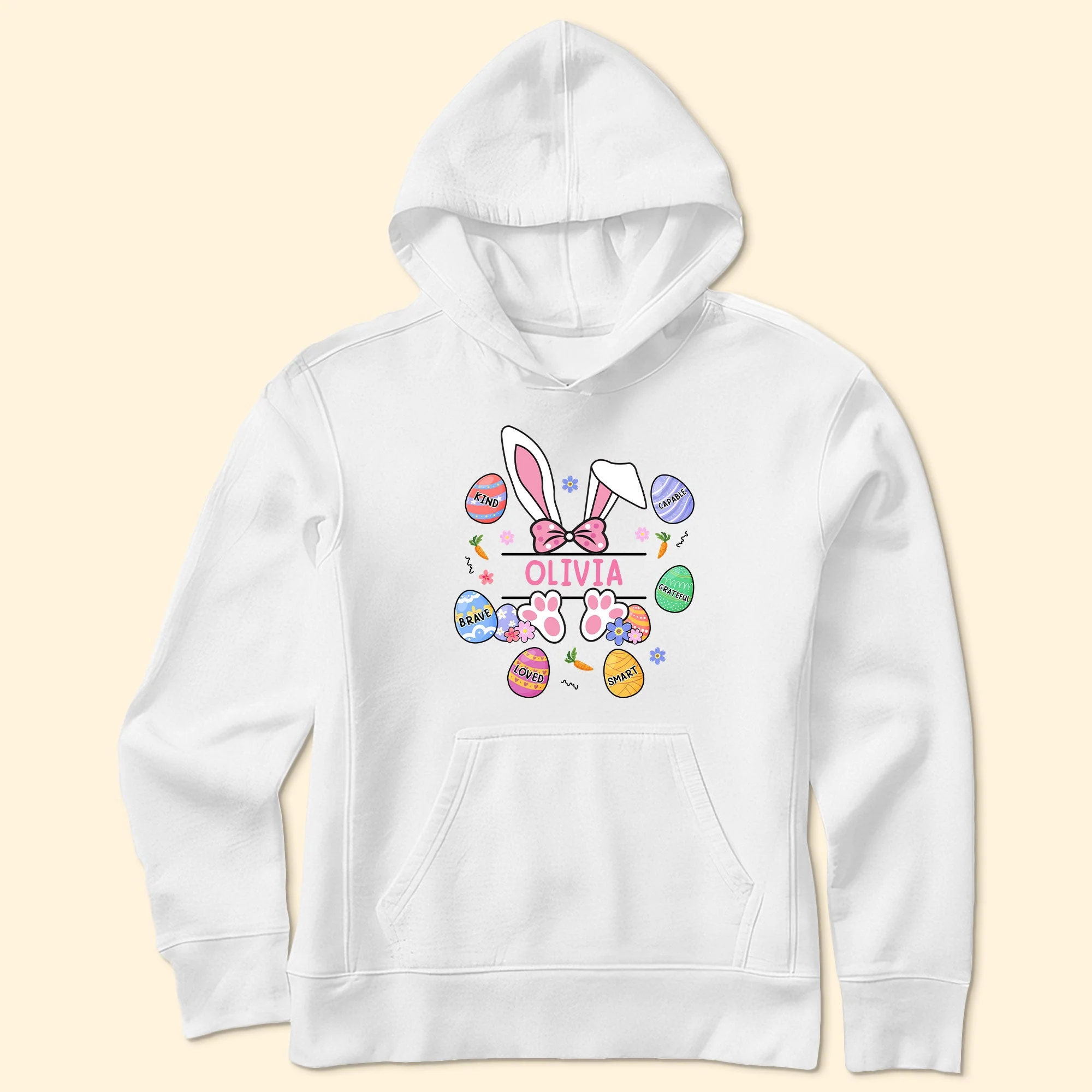 Kid Affirmations With Easter Bunny And Eggs - Personalized Shirt - Image 6