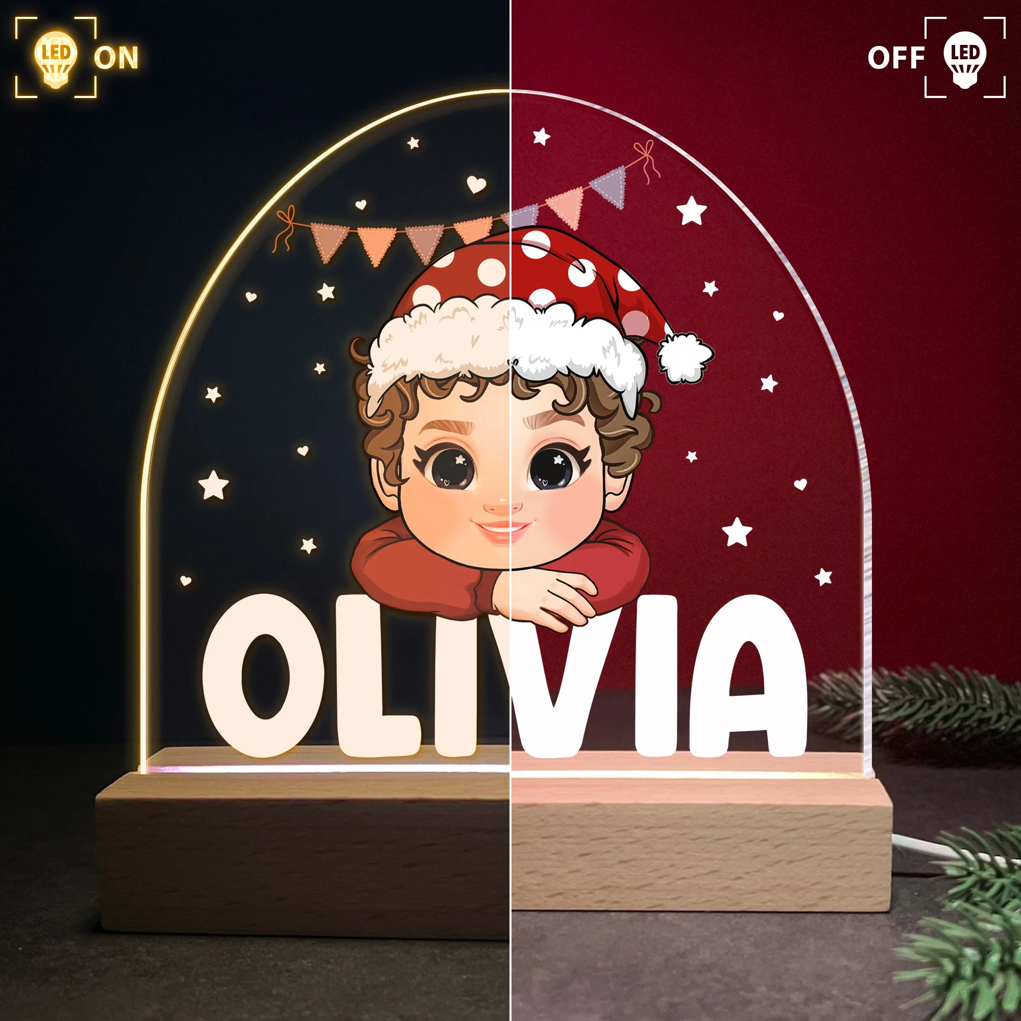Kid Custom Name Rainbow Nightlight - Personalized LED Light - Image 3